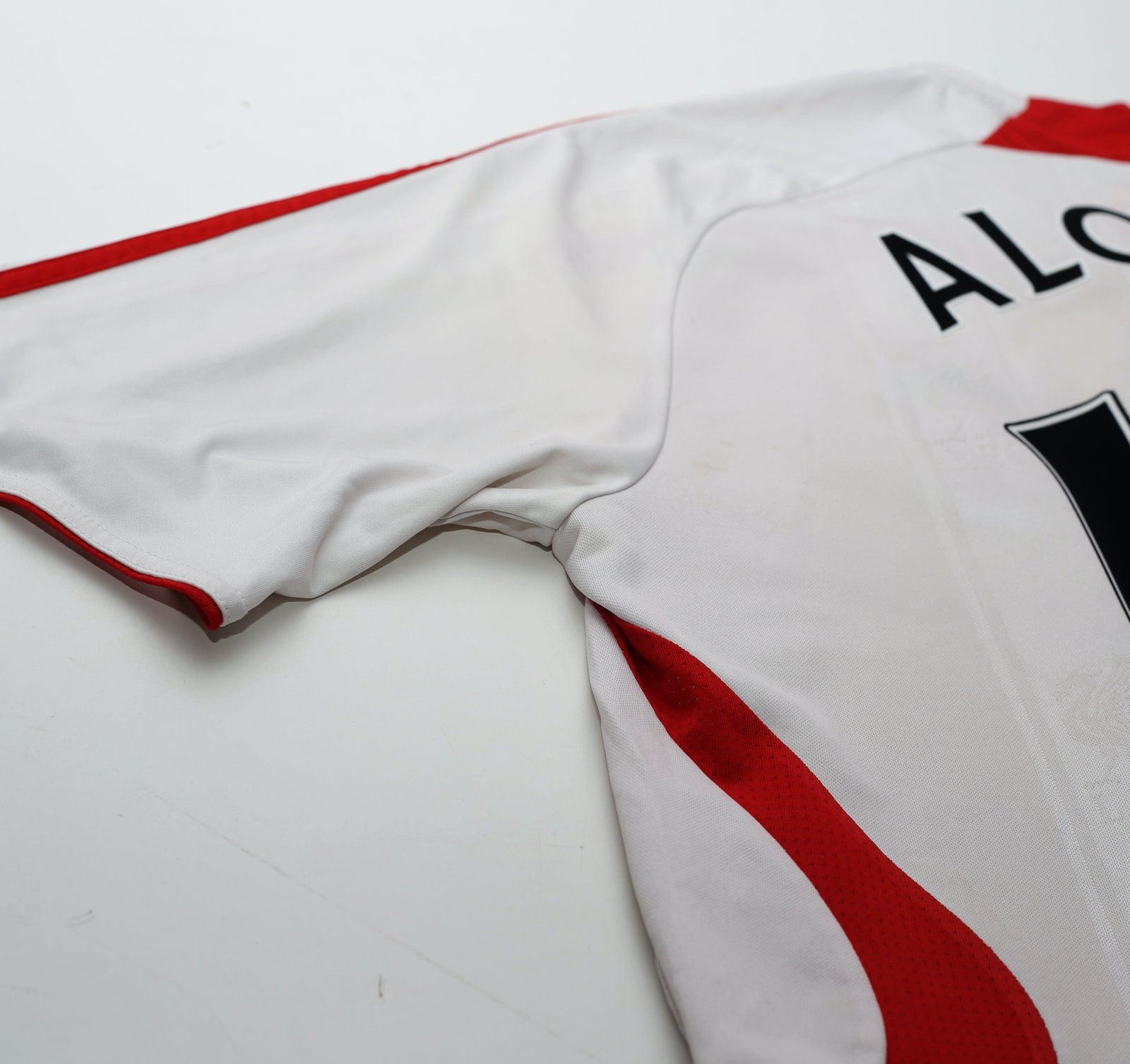 2007/08 ALONSO #14 Liverpool adidas Away Football Shirt (M)