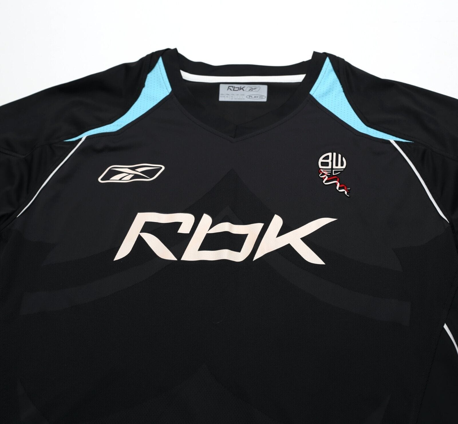 2007/08 ANELKA #39 Bolton Wanderers Vintage Reebok Away Football Shirt (M/L)