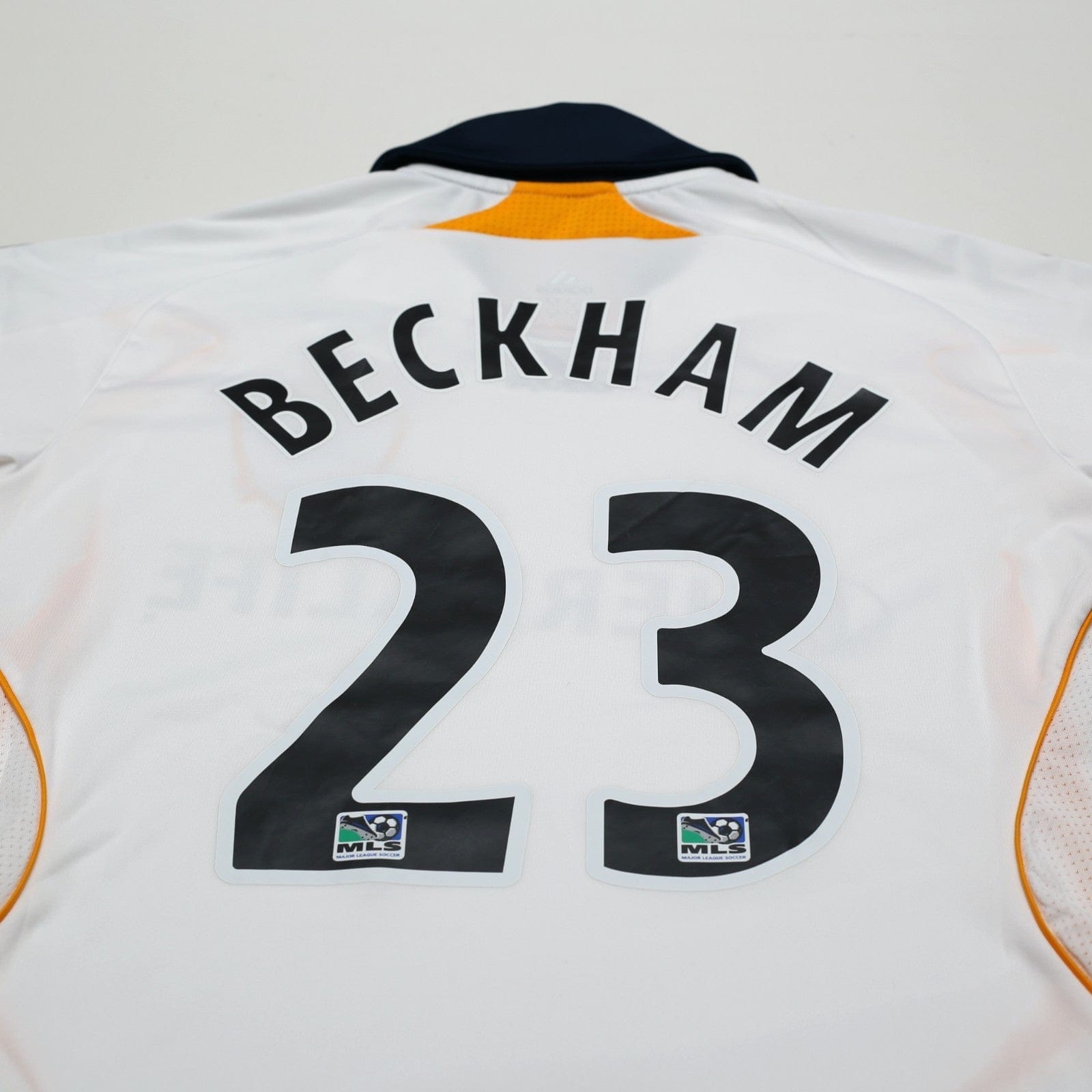 2007/08 Beckham #23 LA Galaxy Vintage adidas L/S Home Football Soccer Shirt (S)