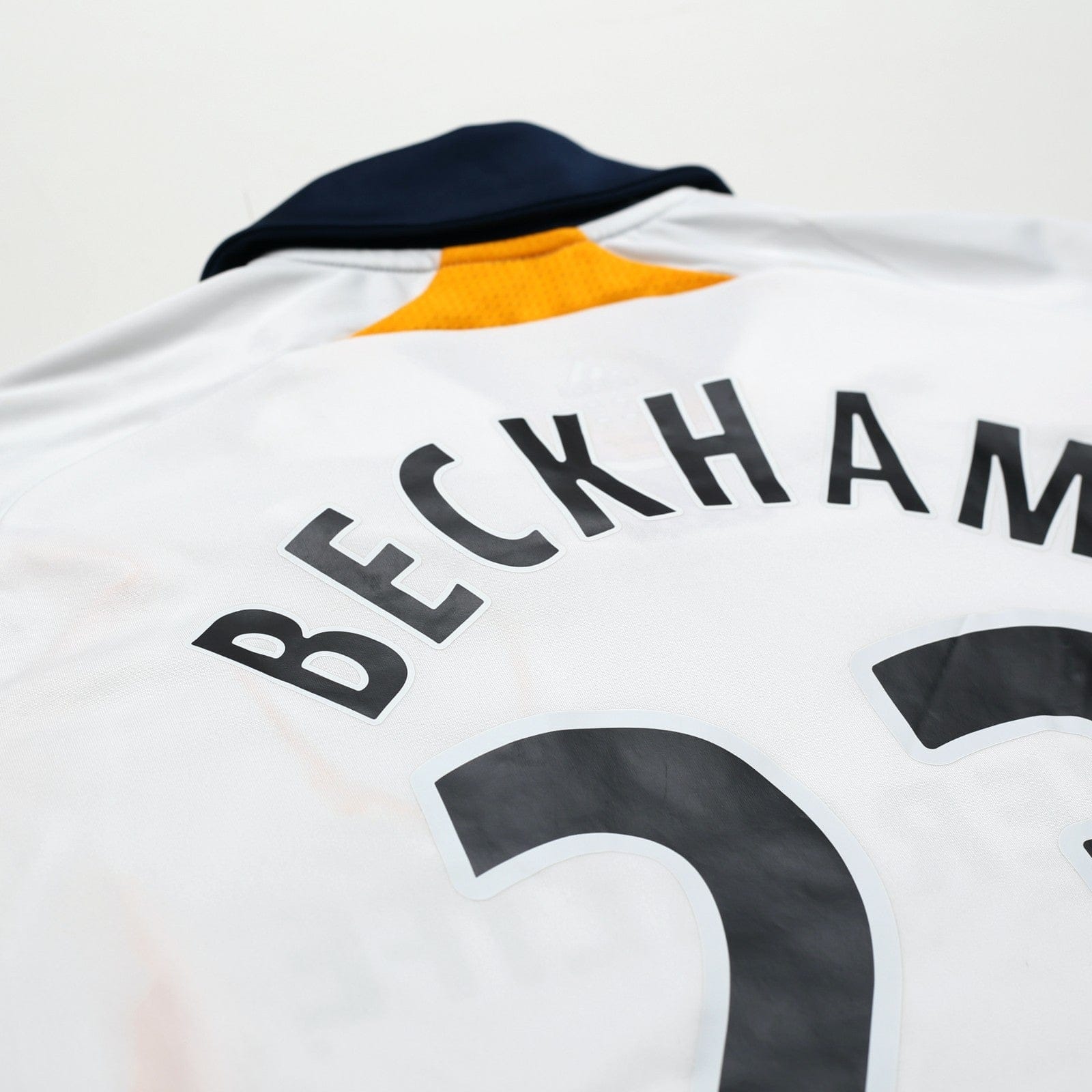 2007/08 Beckham #23 LA Galaxy Vintage adidas L/S Home Football Soccer Shirt (S)