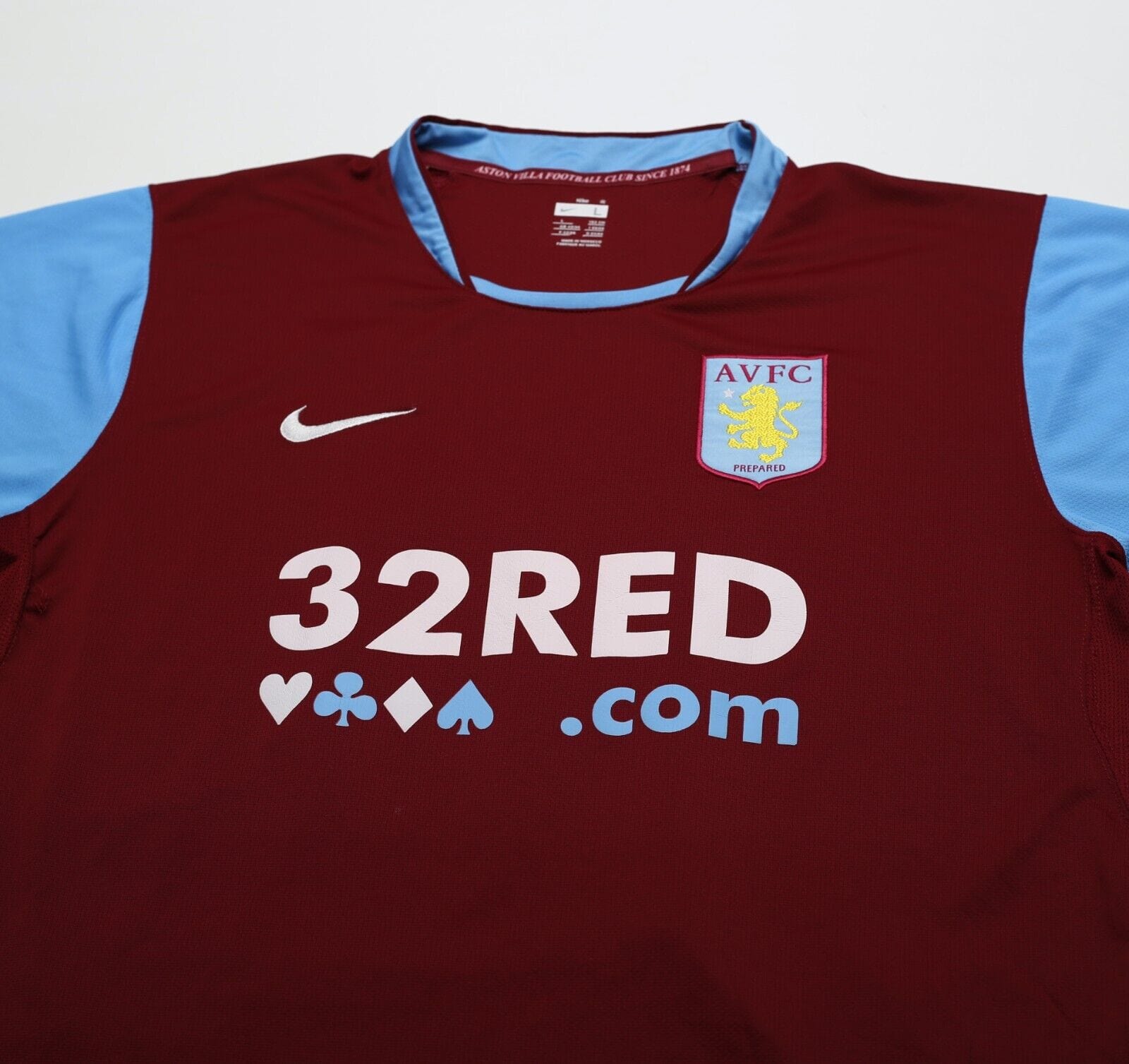 2007/08 CAREW #10 Aston Villa Vintage Nike Home Football Shirt (L)