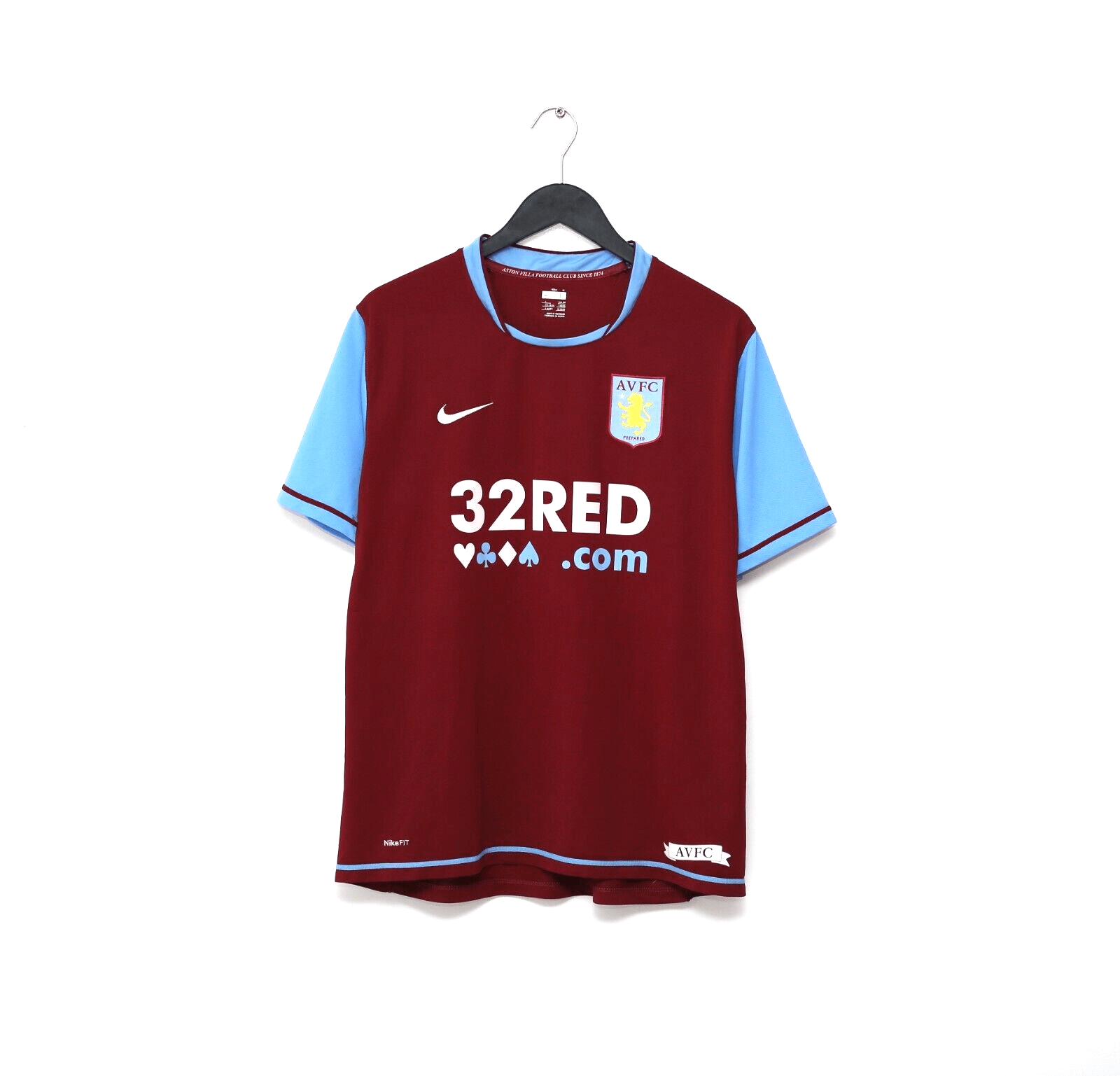 2007/08 CAREW #10 Aston Villa Vintage Nike Home Football Shirt (L)