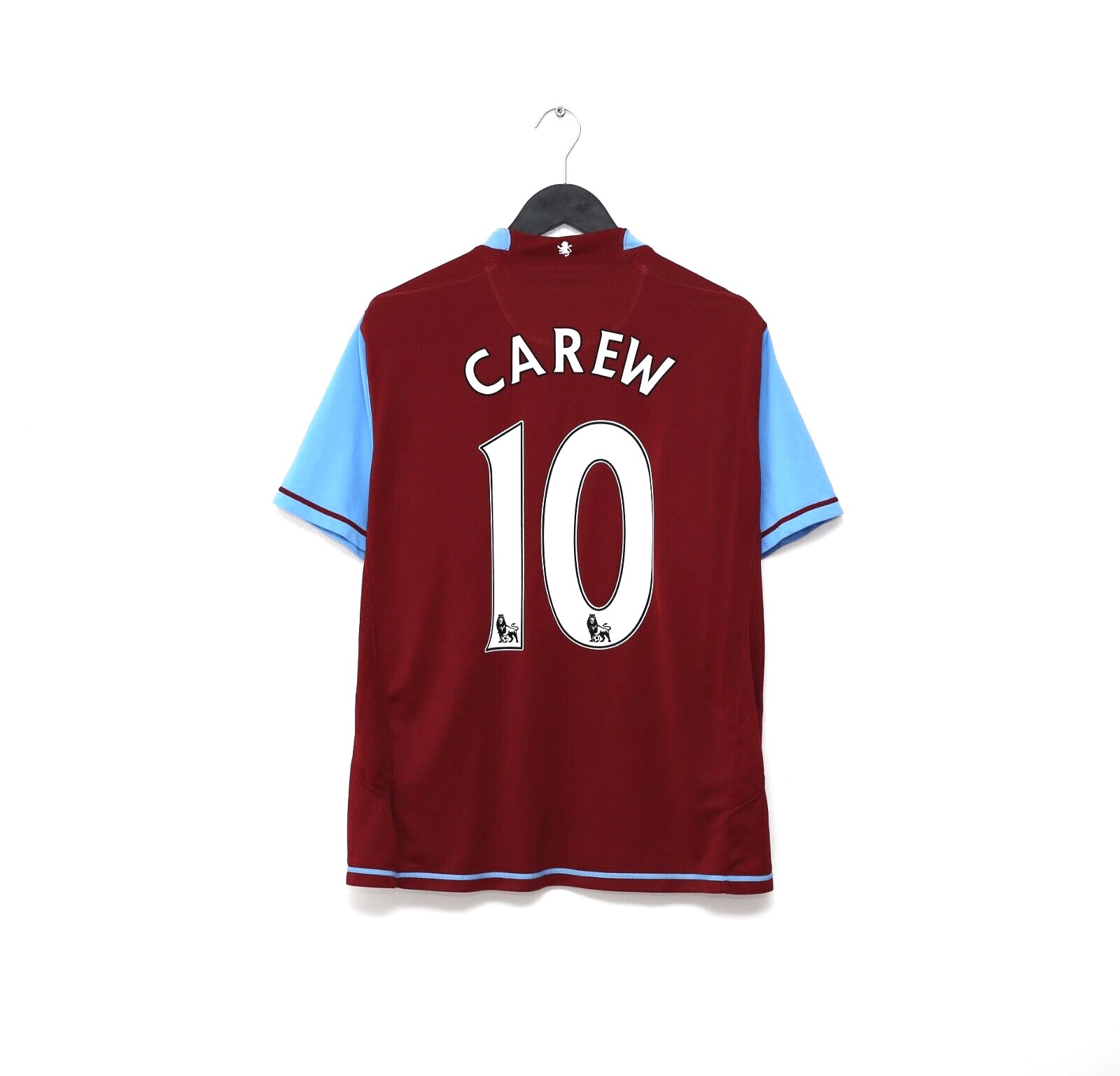 2007/08 CAREW #10 Aston Villa Vintage Nike Home Football Shirt (L)