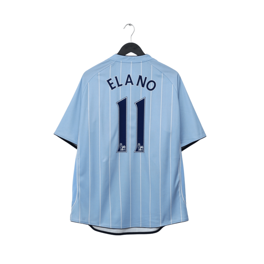 2007/08 ELANO #11 Manchester City Vintage le coq sportif Football Shirt (XL)