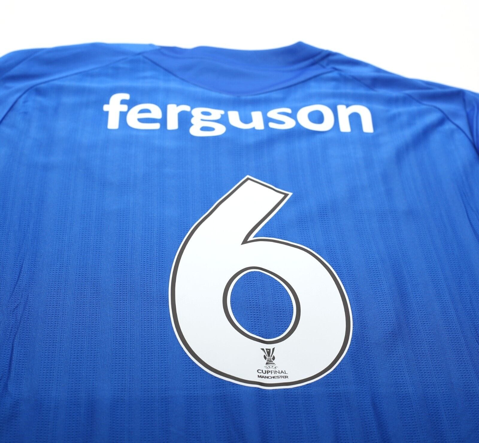 2007/08 FERGUSON #6 Rangers Vintage Umbro UEFA Cup Final Football Shirt (L/XL)