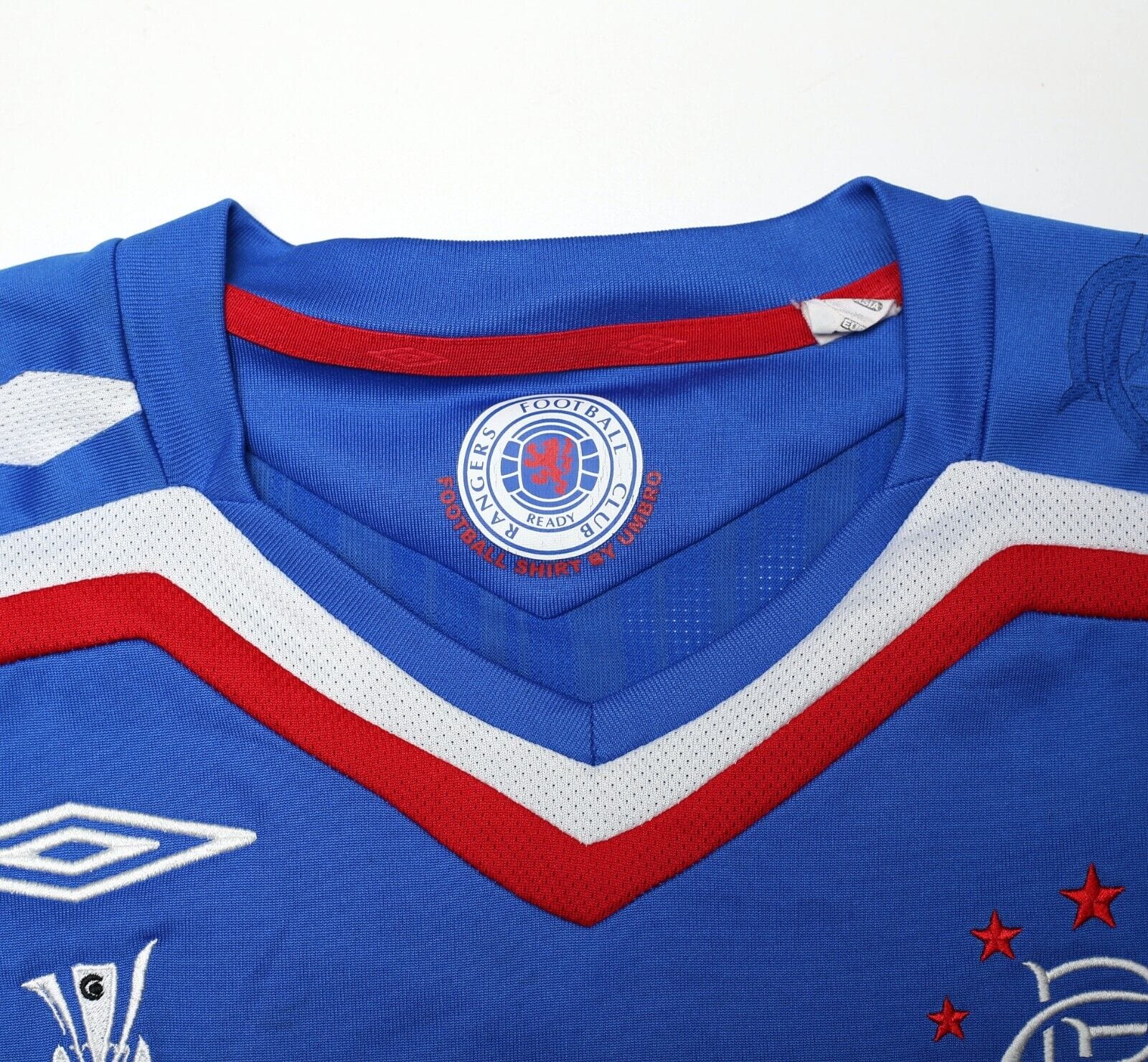 2007/08 FERGUSON #6 Rangers Vintage Umbro UEFA Cup Final Football Shirt (L/XL)