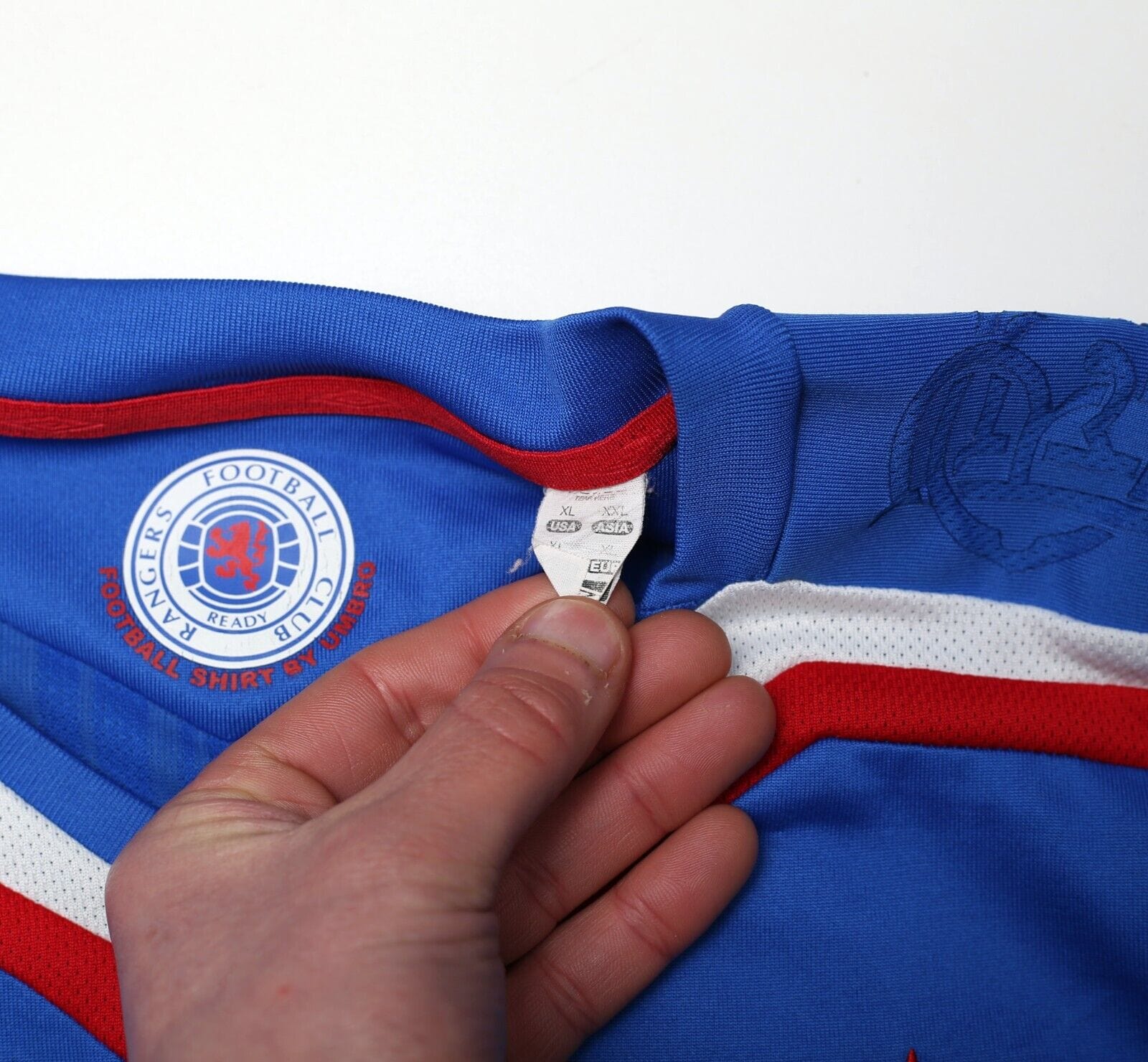 2007/08 FERGUSON #6 Rangers Vintage Umbro UEFA Cup Final Football Shirt (L/XL)