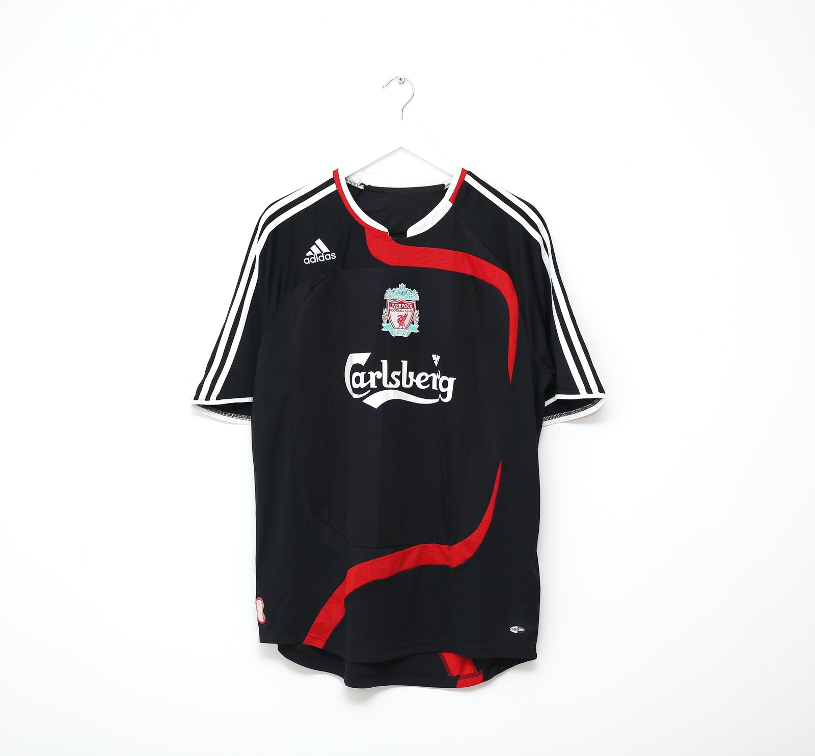 2007/08 GERRARD #9 Liverpool Vintage adidas UCL Third Football Shirt Jersey (L)