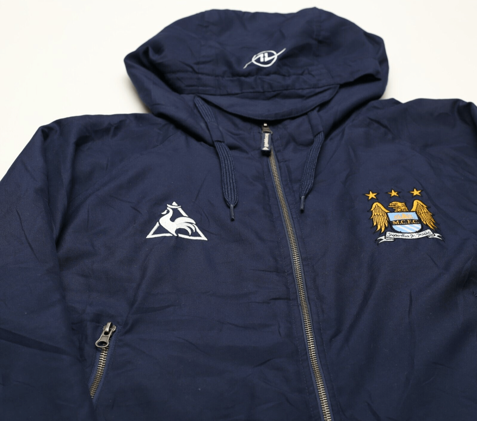 2007/08 MANCHESTER CITY Vintage le coq sportif Football Parka Jacket (M)