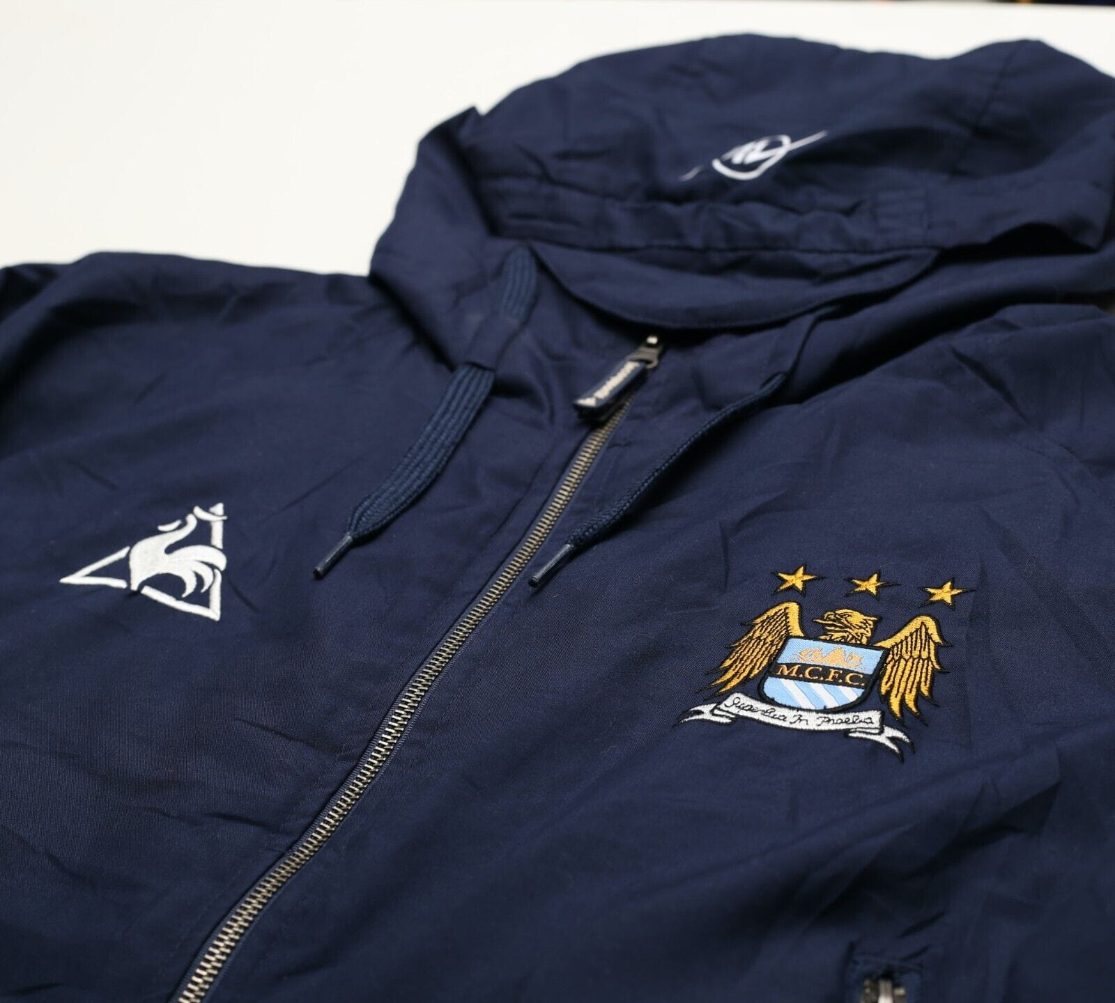 2007/08 MANCHESTER CITY Vintage le coq sportif Football Parka Jacket (M)