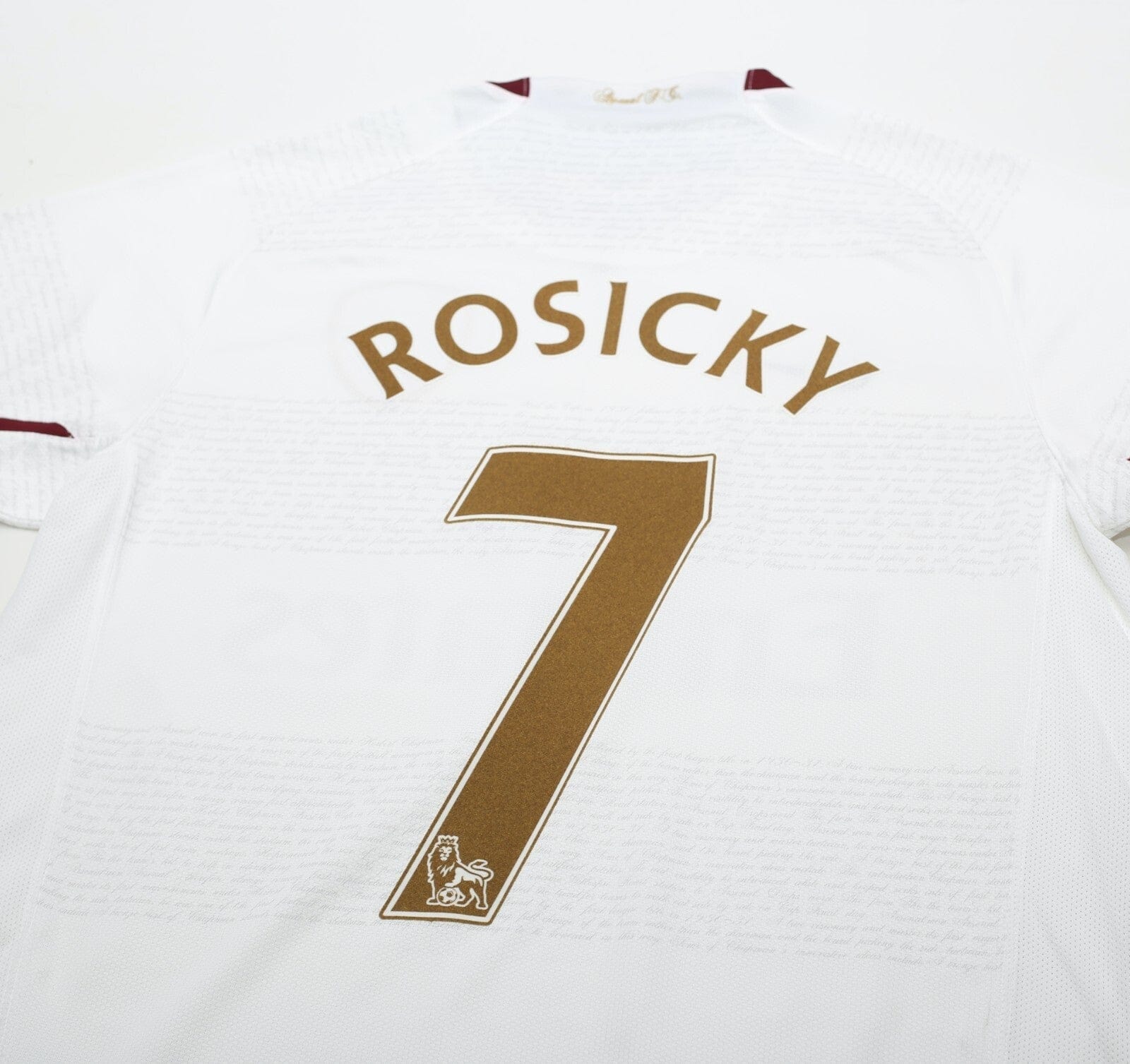 2007/08 ROSICKY #7 Arsenal Vintage Nike Away Football Shirt (M)