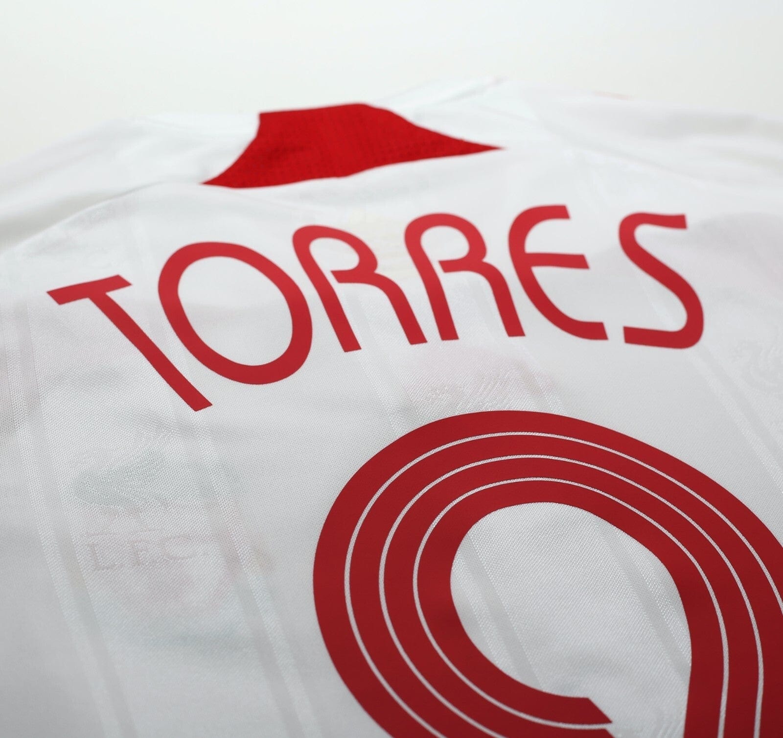 2007/08 TORRES #9 Liverpool Vintage adidas European Away Football Shirt (S)