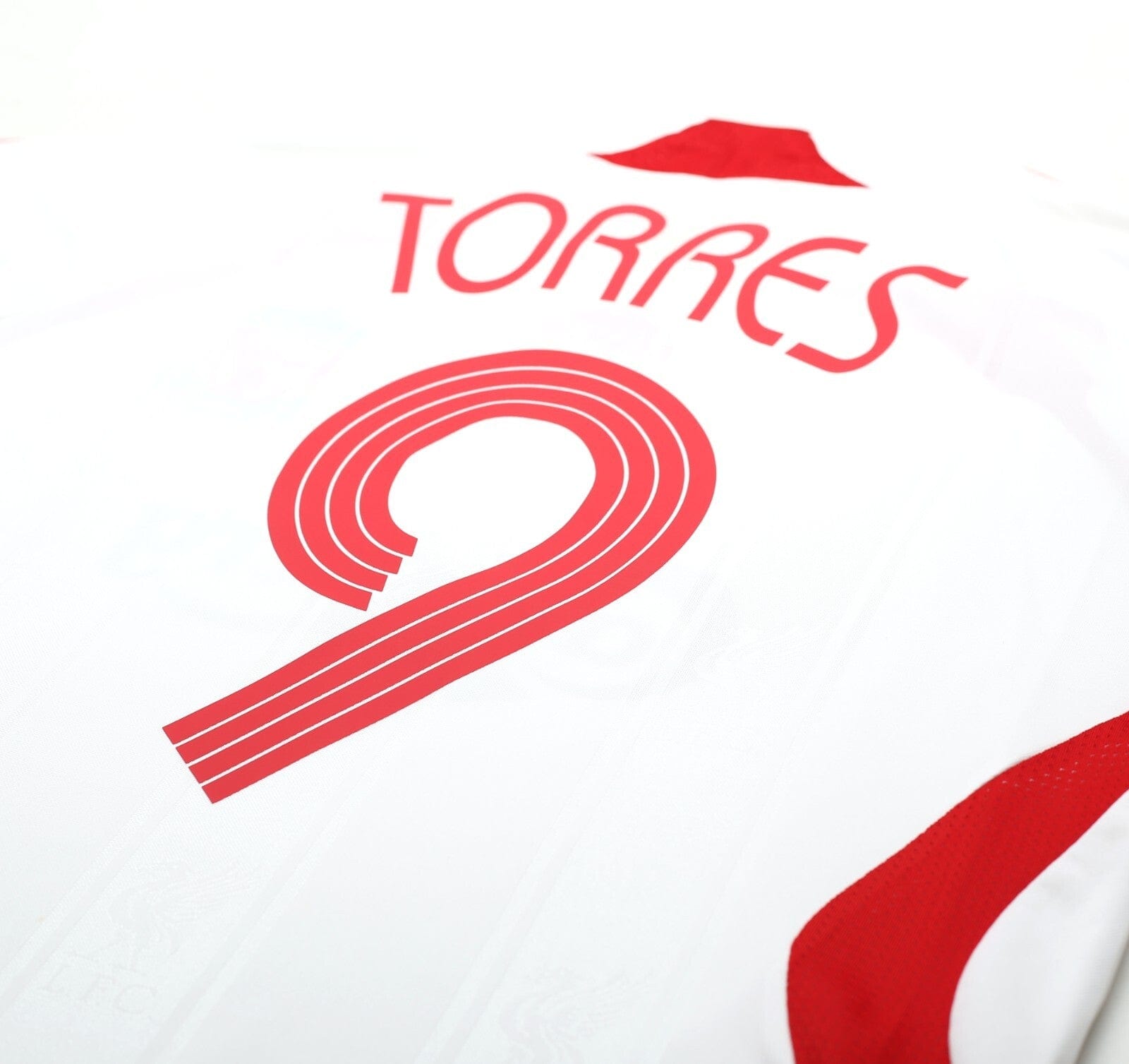 2007/08 TORRES #9 Liverpool Vintage adidas European Away Football Shirt (S)