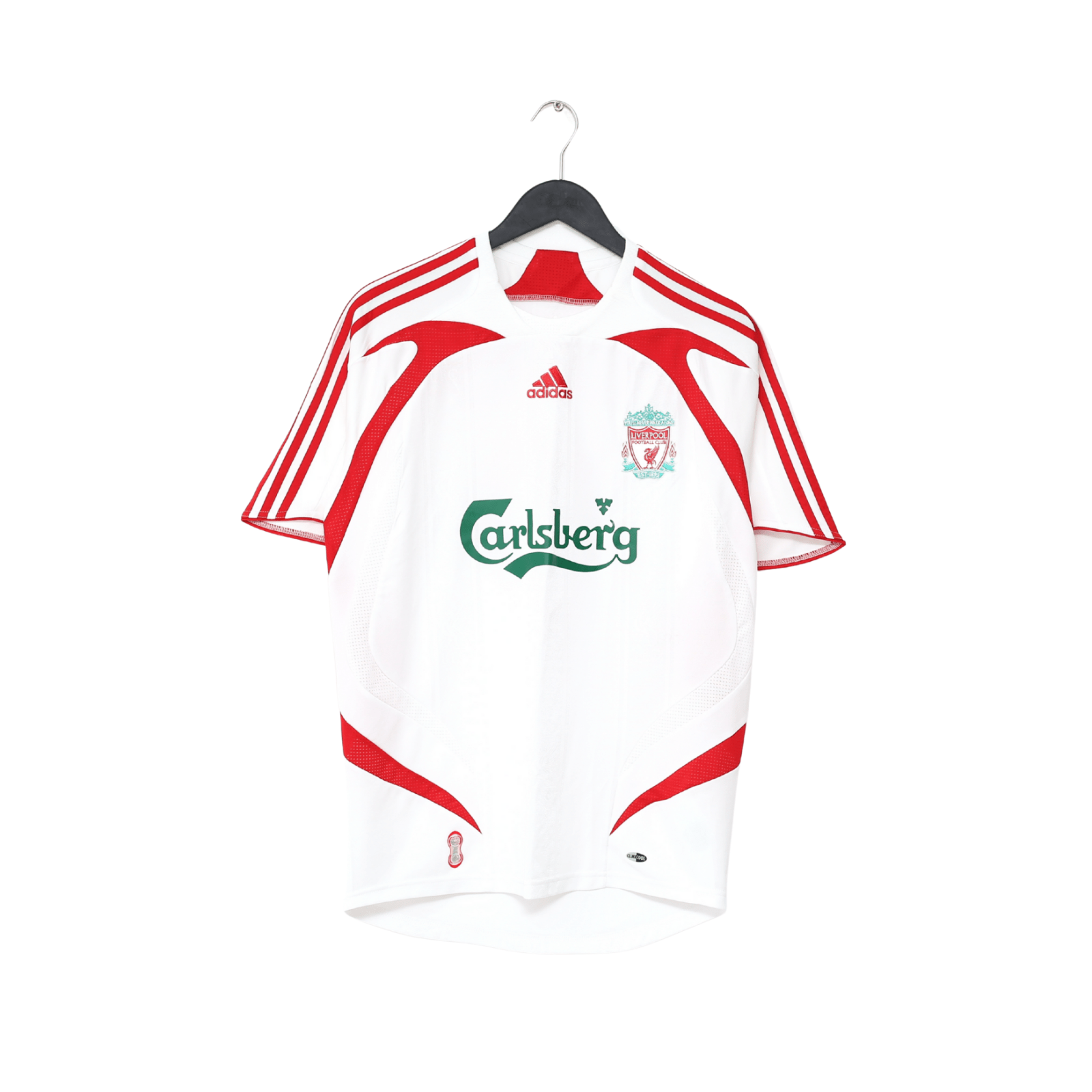 2007/08 TORRES #9 Liverpool Vintage adidas European Away Football Shirt (S)