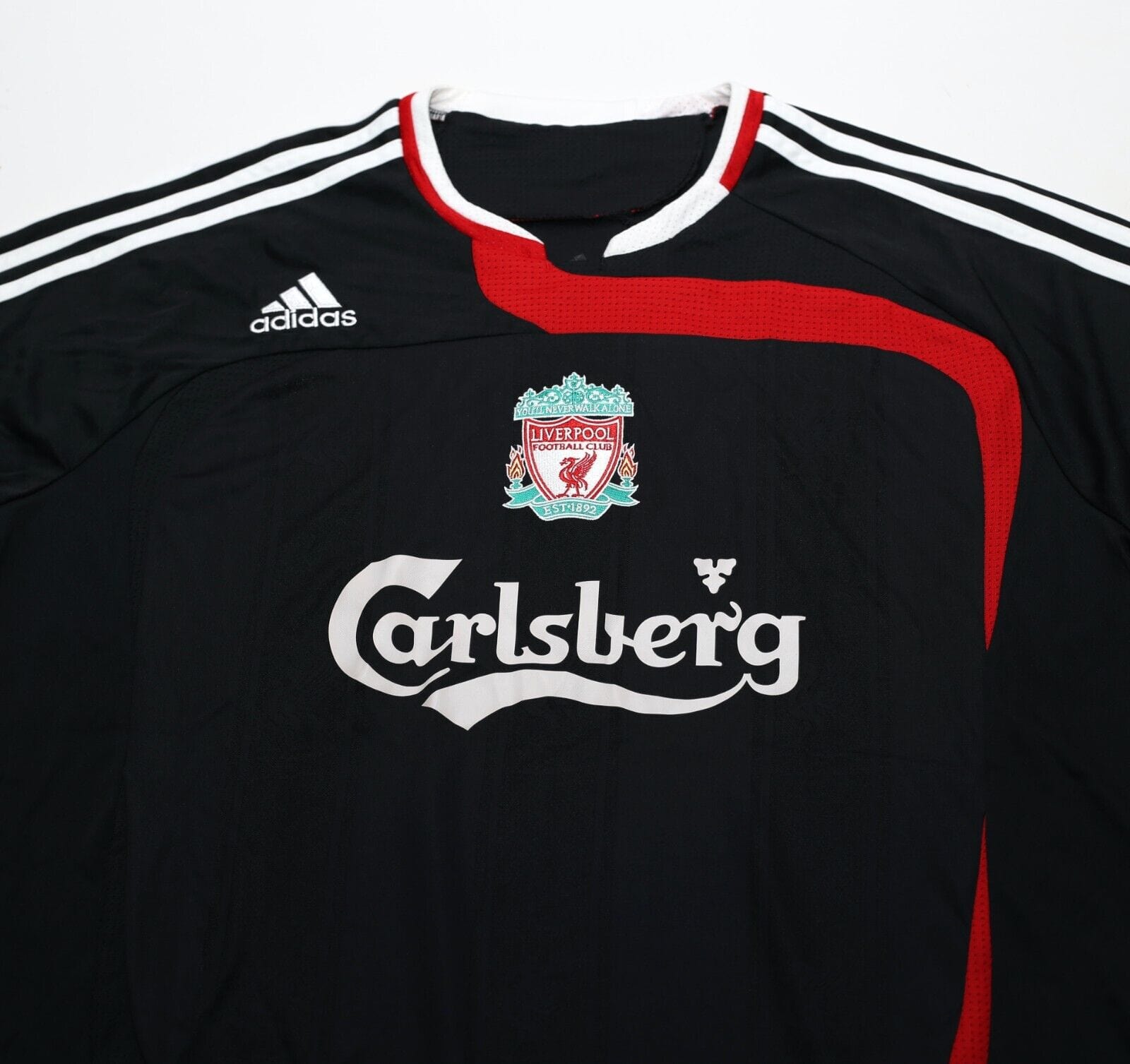 2007/08 TORRES #9 Liverpool Vintage adidas Third Football Shirt Jersey (M)