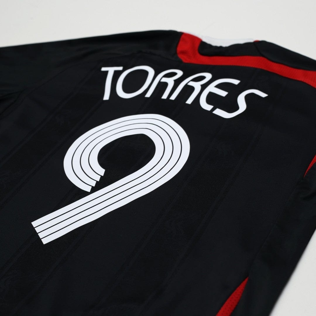 2007/08 Torres #9 Liverpool Vintage adidas Third L/S Football Shirt (S)