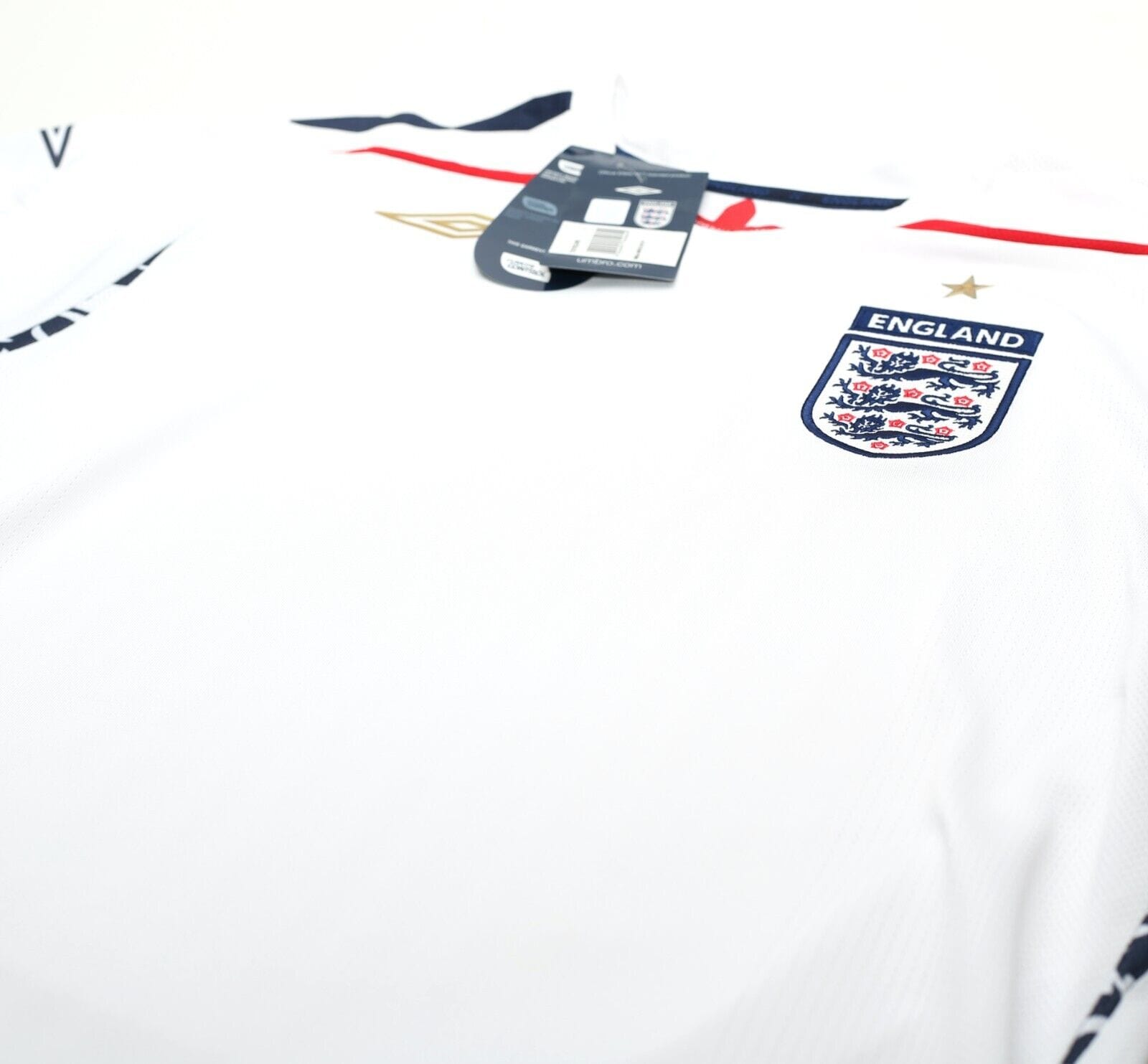 2007/09 ENGLAND Vintage Umbro Home Football Shirt Jersey (L) BNWT