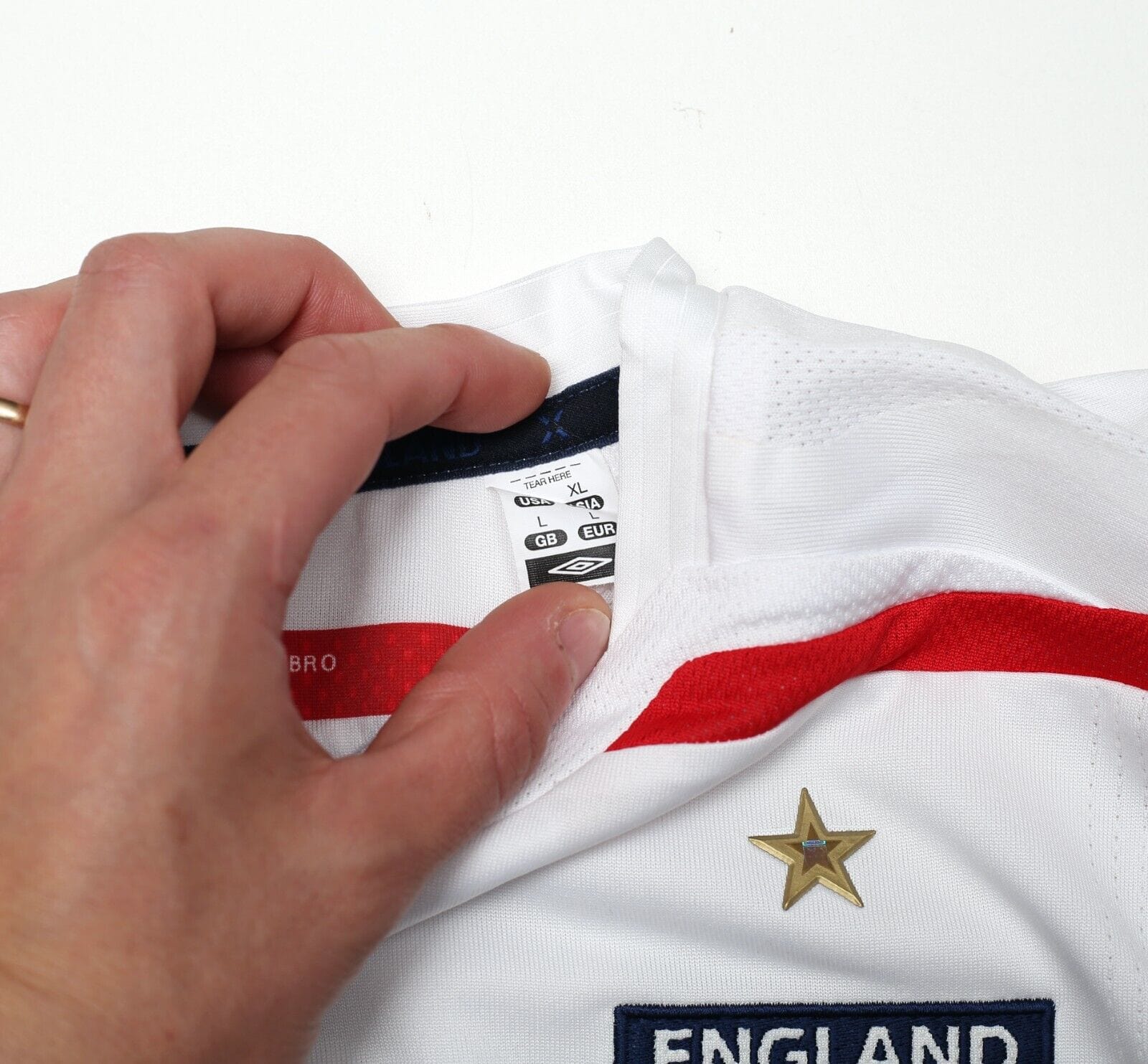 2007/09 ENGLAND Vintage Umbro Home Football Shirt Jersey (L) BNWT