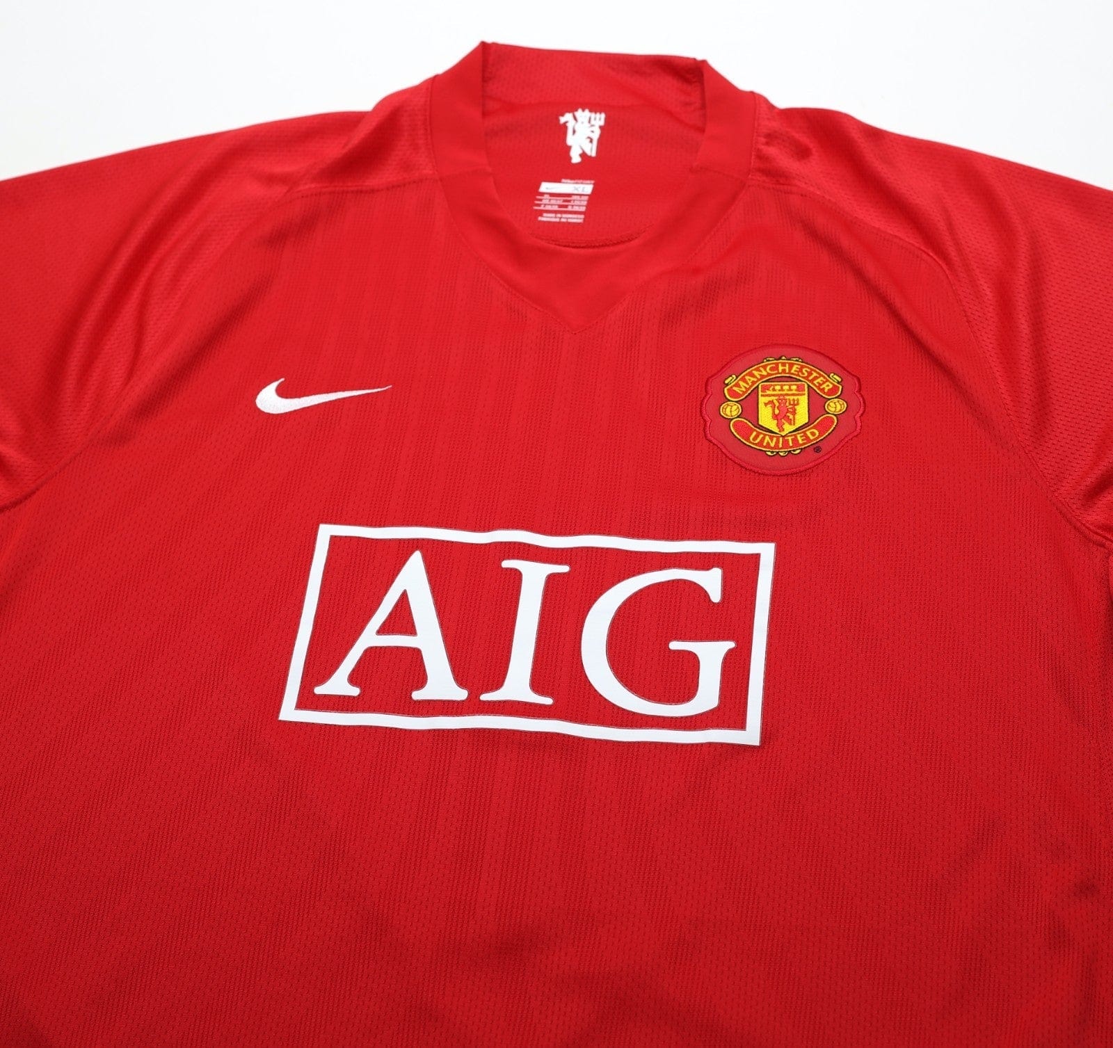2007/09 RONALDO #7 Manchester United Vintage Nike Home Football Shirt (XL)