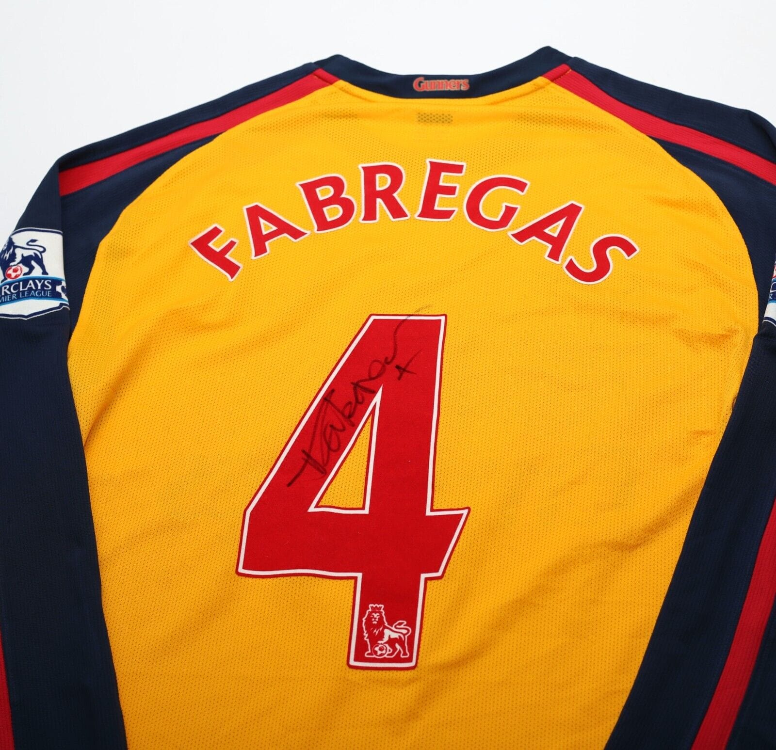 2008/09 FABREGAS #4 Arsenal Vintage Nike MATCH ISSUE Away Football Shirt SIGNED