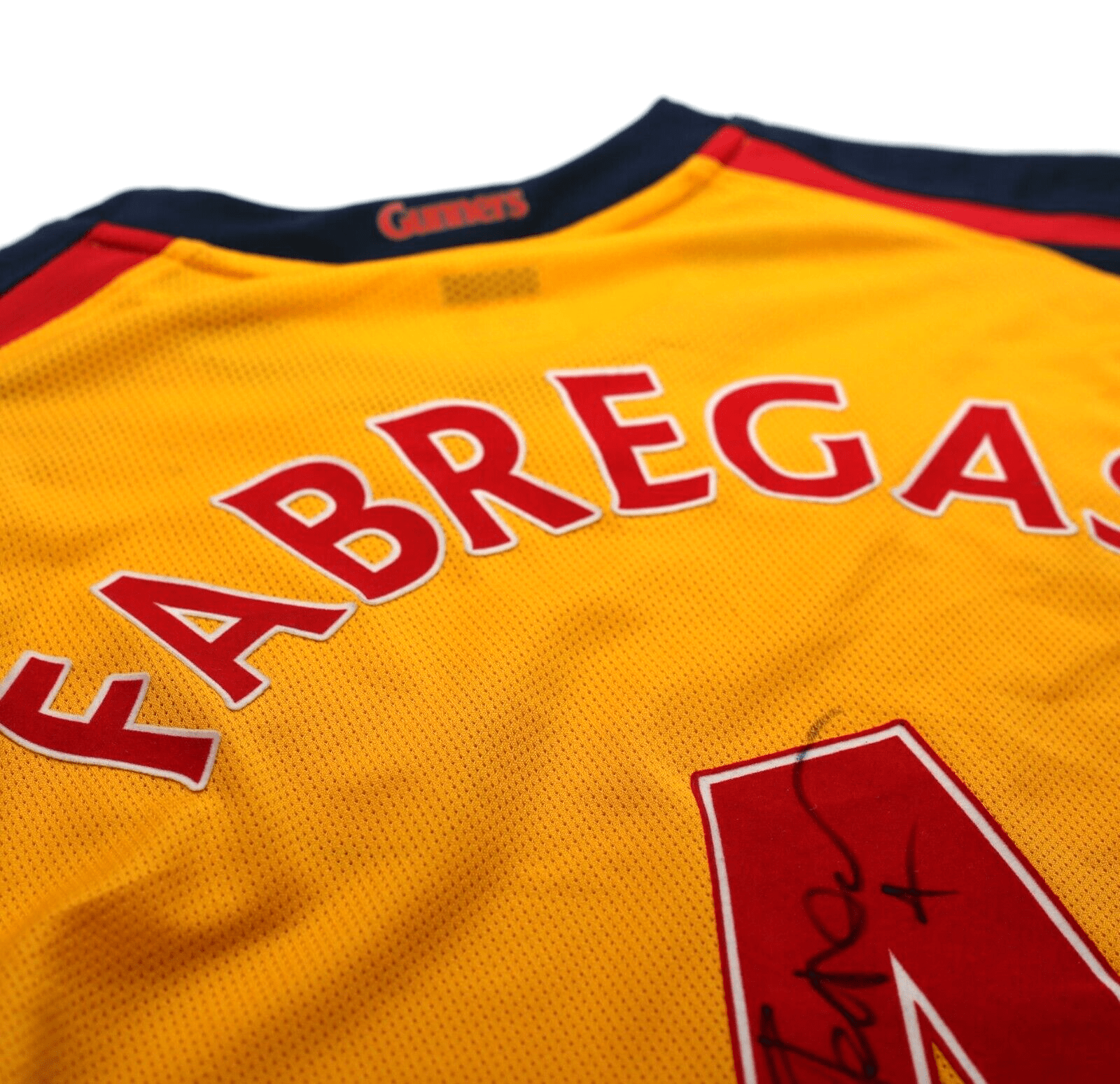 2008/09 FABREGAS #4 Arsenal Vintage Nike MATCH ISSUE Away Football Shirt SIGNED