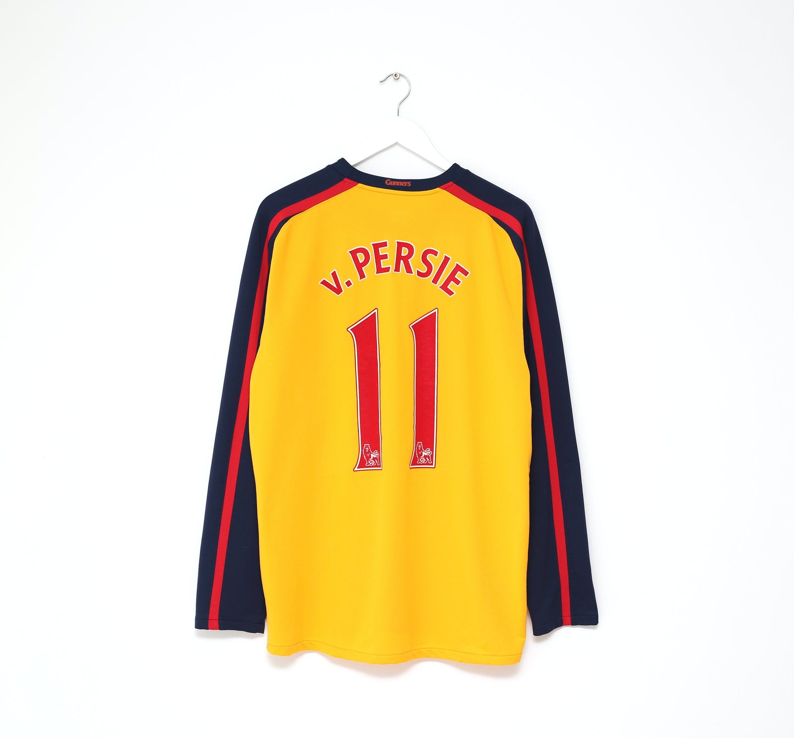 2008/09 VAN PERSIE #11 Arsenal Vintage Nike Away Long Sleeve Football Shirt (L)