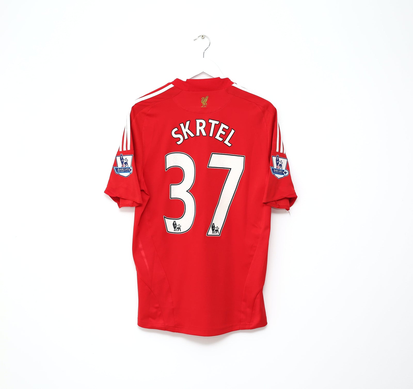 2008/10 SKRTEL #37 Liverpool Vintage adidas Home Football Shirt (M) FULL KIT