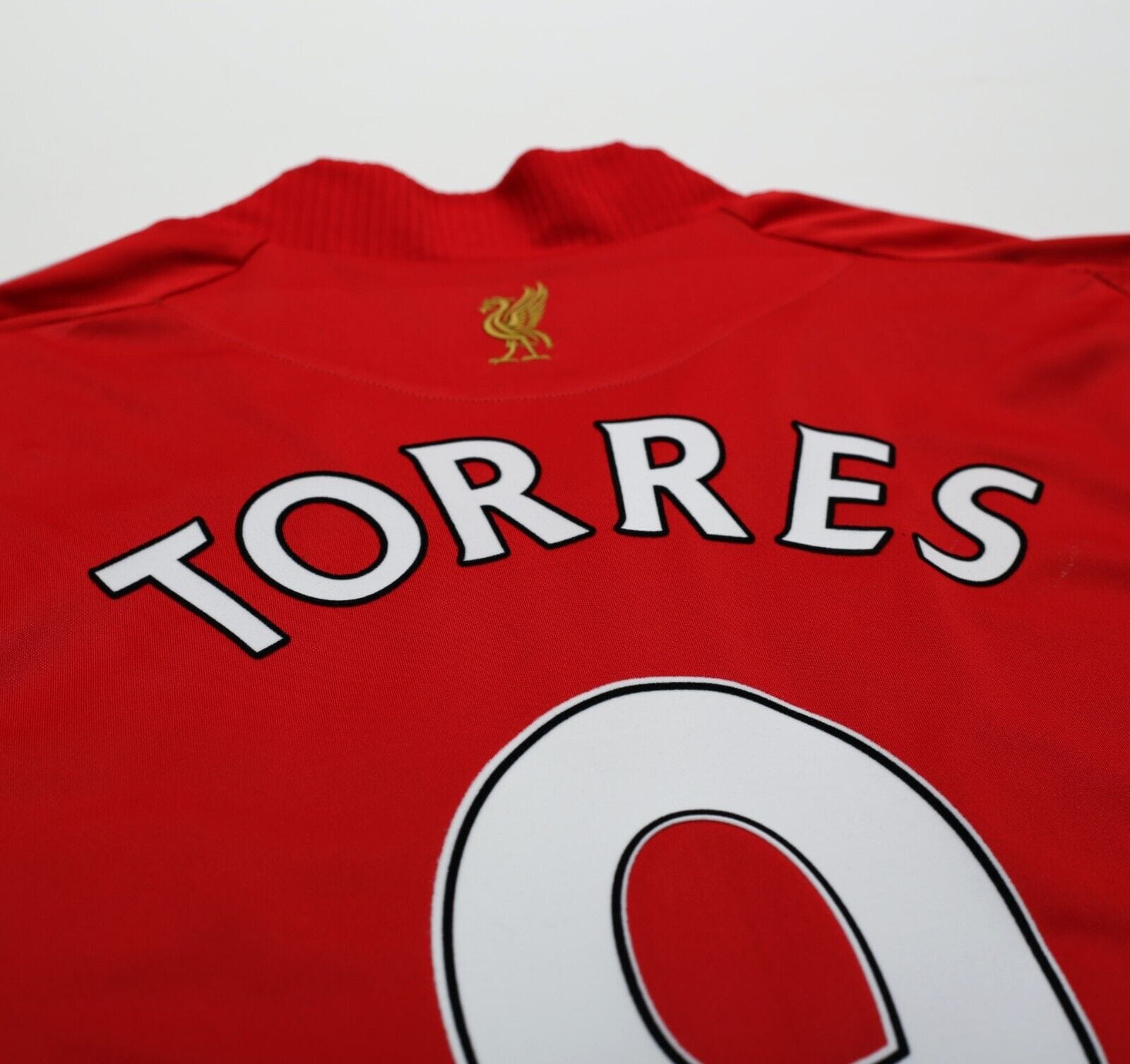 2008/10 TORRES #9 Liverpool Vintage adidas Home Football Shirt (L)