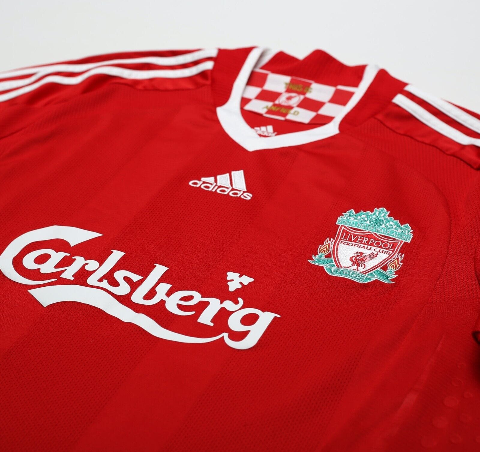 2008/10 TORRES #9 Liverpool Vintage adidas Home Football Shirt (L)