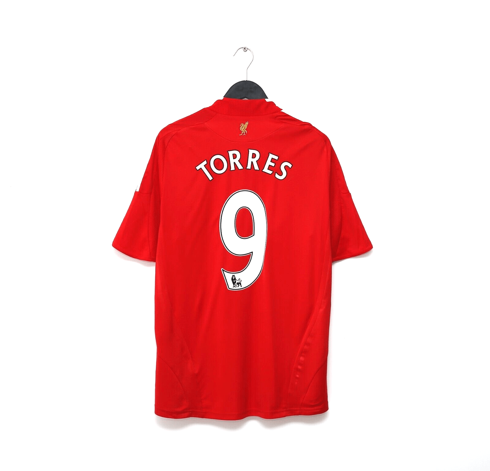2008/10 TORRES #9 Liverpool Vintage adidas Home Football Shirt (L)
