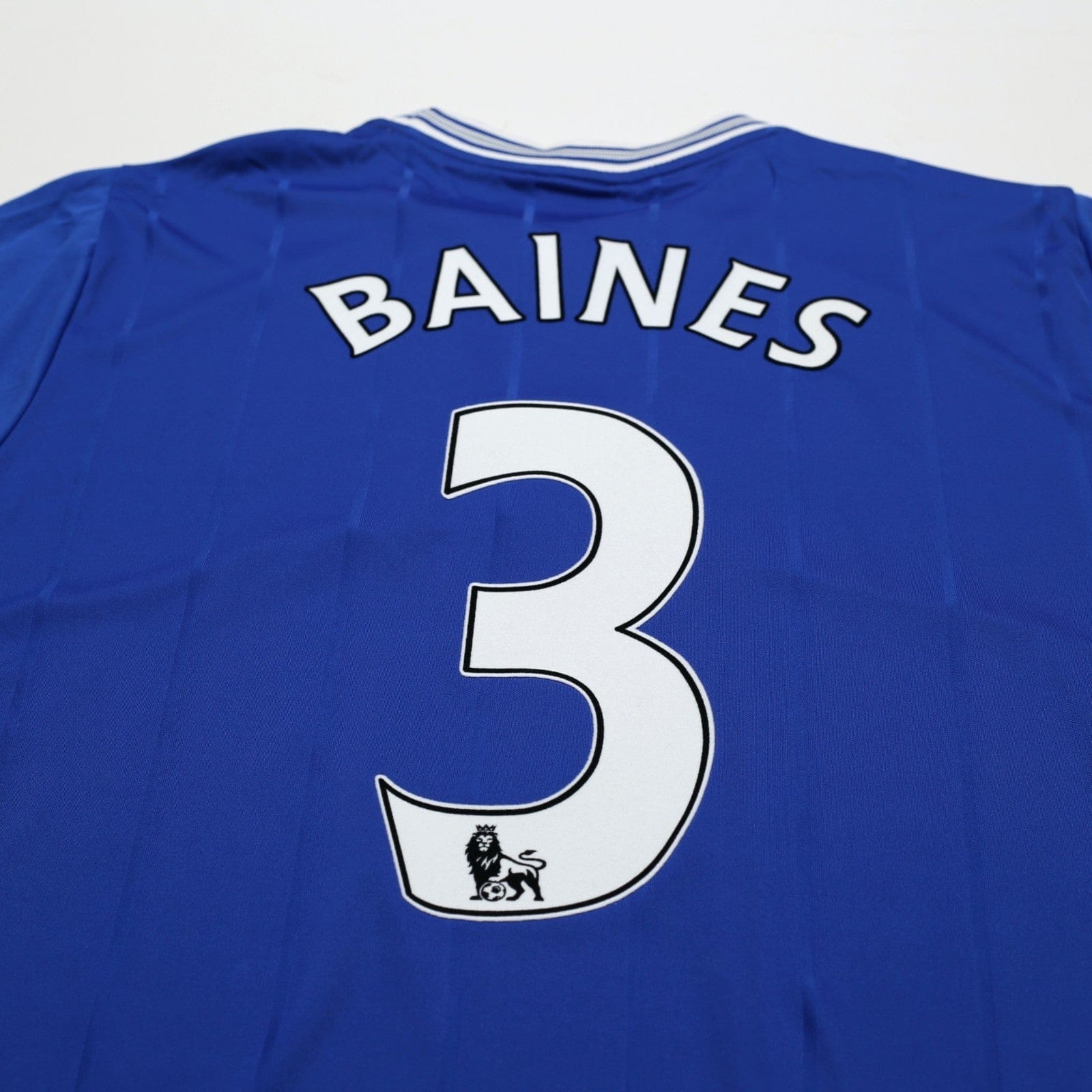 2009/10 Baines #3 Everton Vintage le coq sportif LS Football Shirt (L) Signed