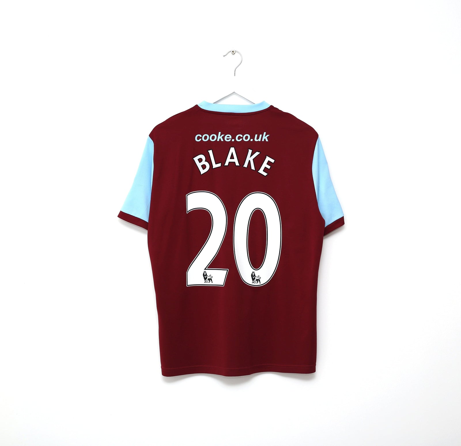2009/10 BLAKE #20 Burnley Vintage Errea Home Football Shirt (L)