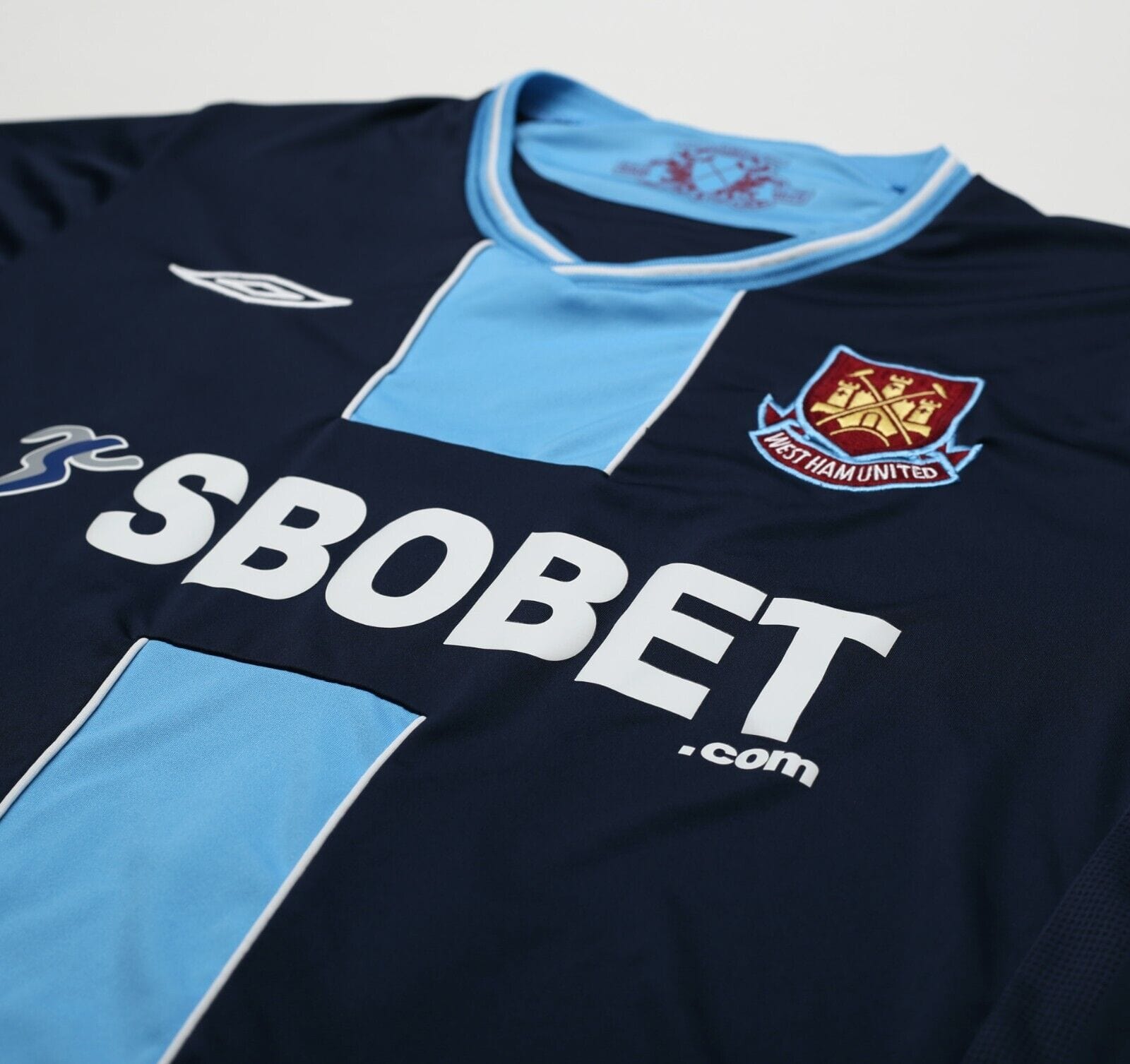 2009/10 DIAMANTI #32 West Ham Vintage Umbro Away Football Shirt (XL)