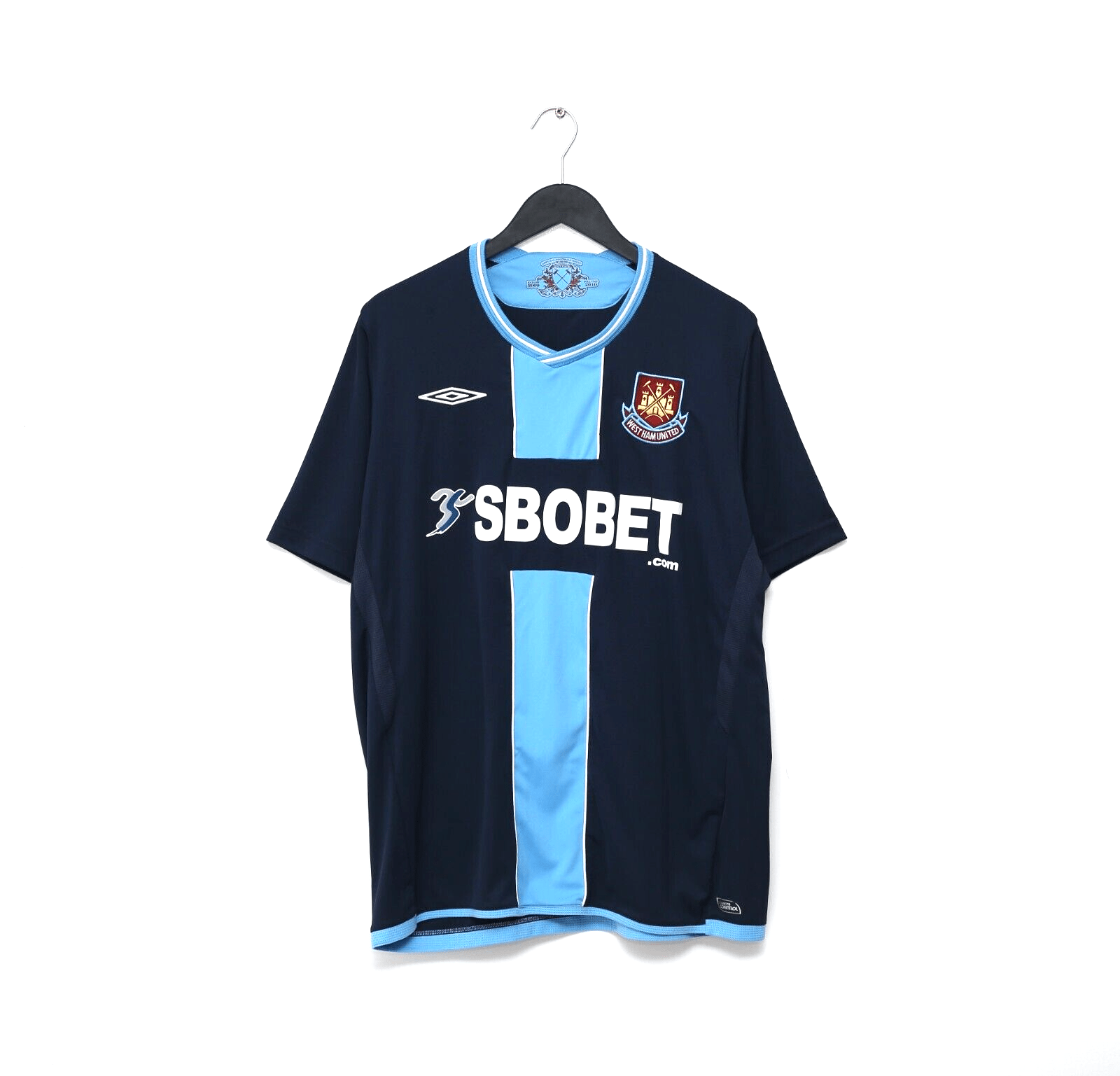 2009/10 DIAMANTI #32 West Ham Vintage Umbro Away Football Shirt (XL)