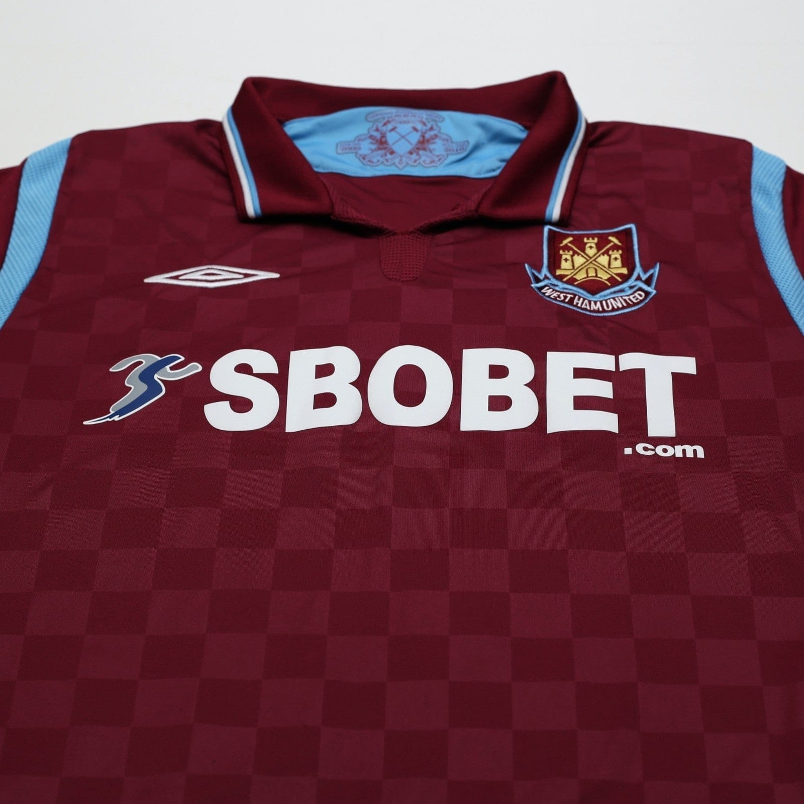 2009/10 Diamanti #32 West Ham Vintage Umbro Home Football Shirt (L)