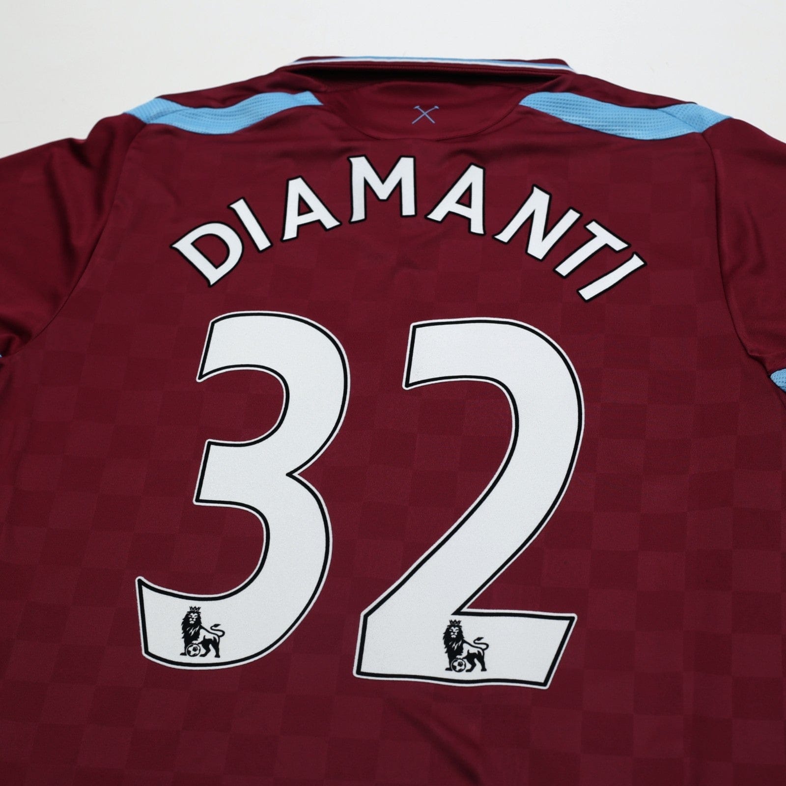 2009/10 Diamanti #32 West Ham Vintage Umbro Home Football Shirt (L)
