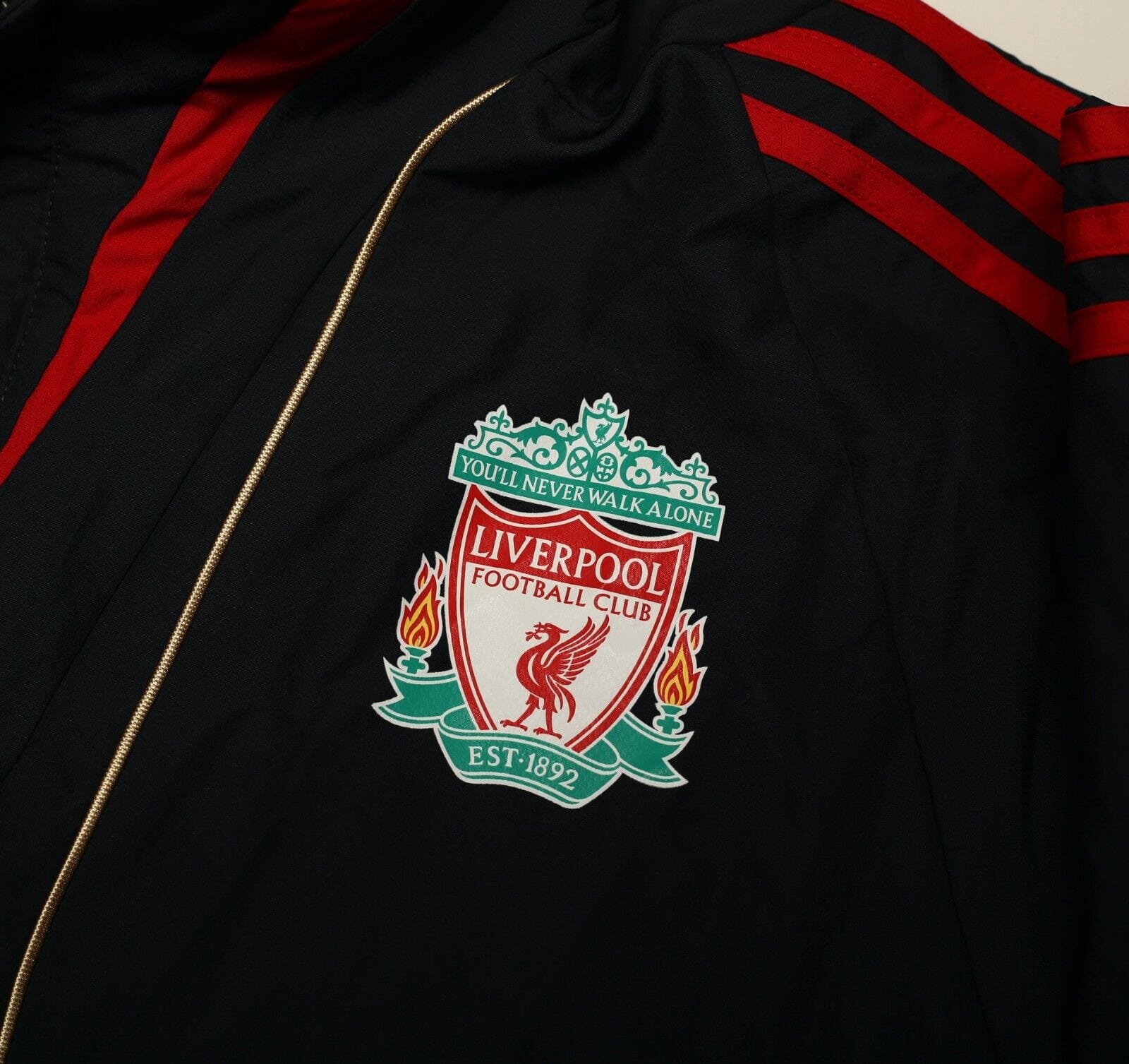 2009/10 LIVERPOOL Vintage adidas 1/4 Zip Football Training Jacket (M)