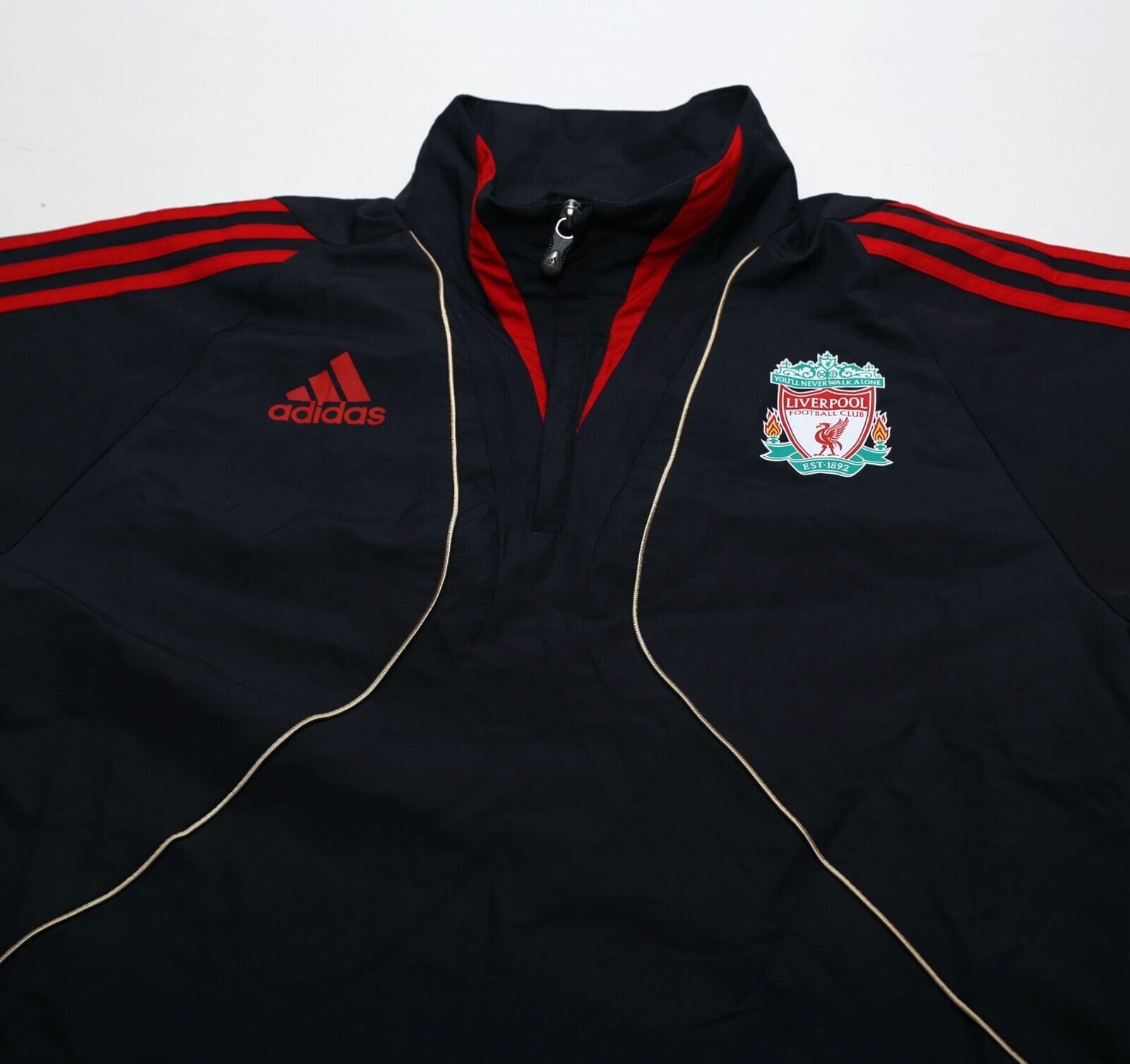 2009/10 LIVERPOOL Vintage adidas 1/4 Zip Football Training Jacket (M)