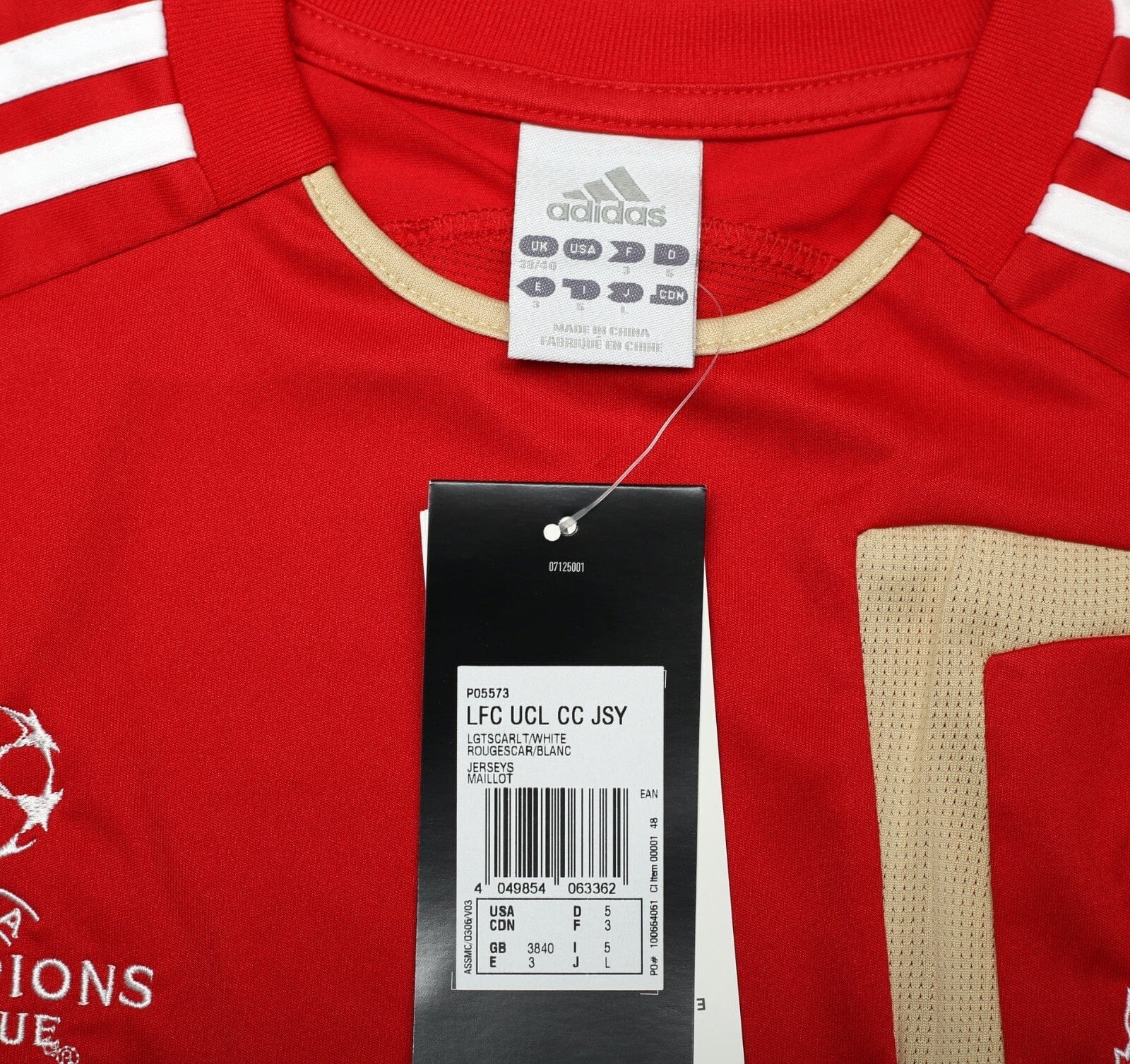 2009/10 LIVERPOOL Vintage adidas Champions League Football Shirt (M) BNWT