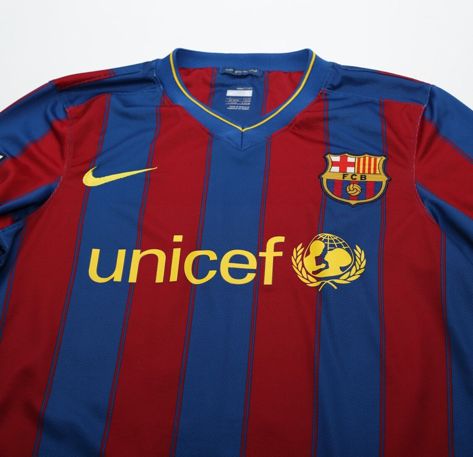 2009/10 MESSI #10 Barcelona Vintage Nike Long Sleeve Home Football Shirt (S)