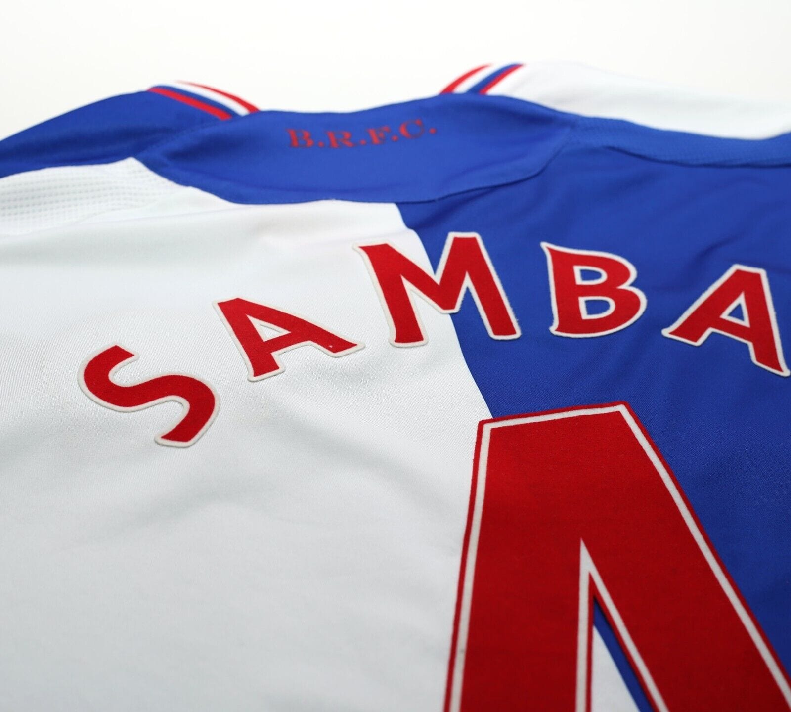 2009/10 SAMBA #4 Blackburn Rovers Vintage Umbro Home Football Shirt (L)