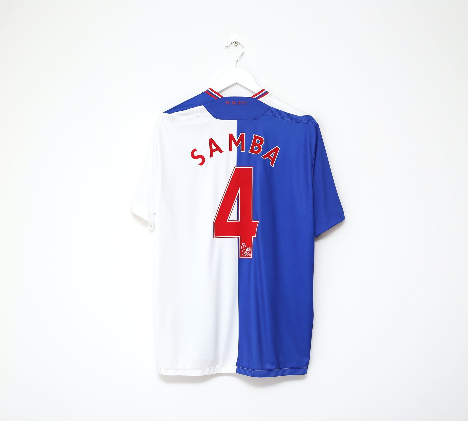 2009/10 SAMBA #4 Blackburn Rovers Vintage Umbro Home Football Shirt (L)