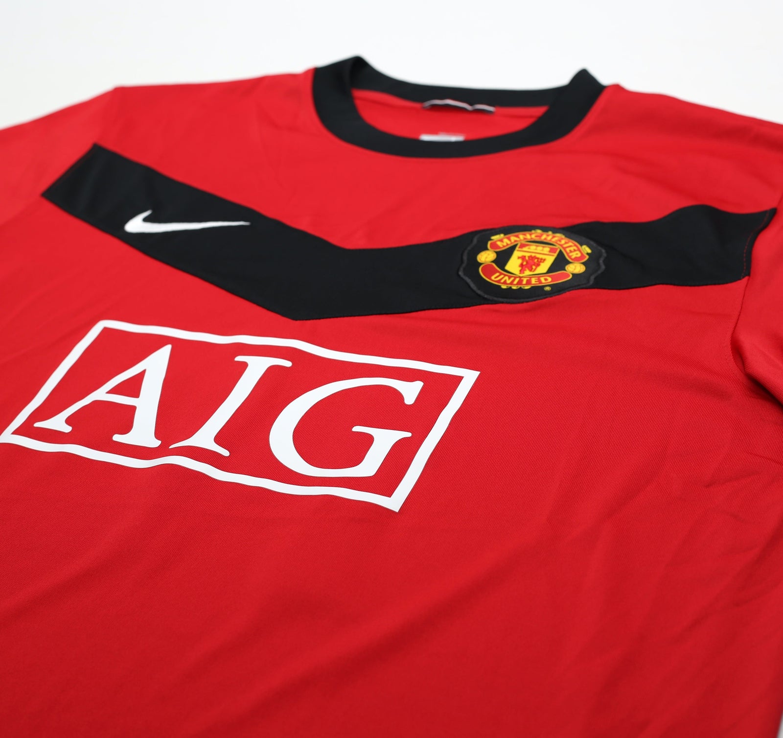 2009/10 SCHOLES #18 Manchester United Vintage Nike Home Football Shirt (L)