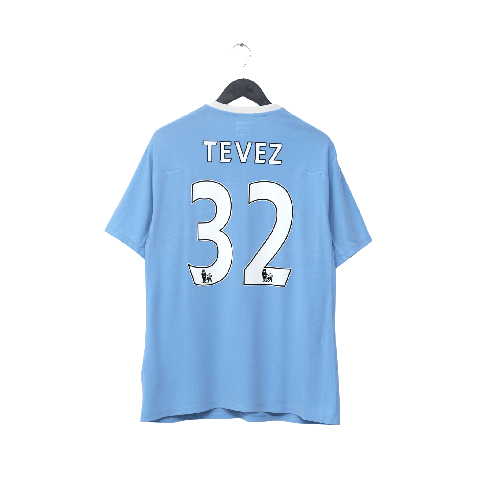 2009/10 Tevez #32 Manchester City Vintage Umbro Home Football Shirt (L) 44