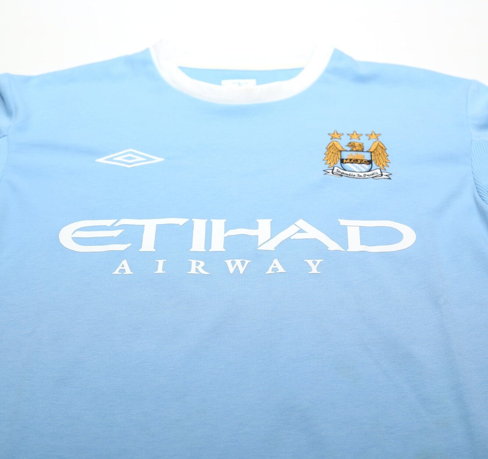 2010/11 BALOTELLI #45 Manchester City Vintage Umbro Football Shirt (L)