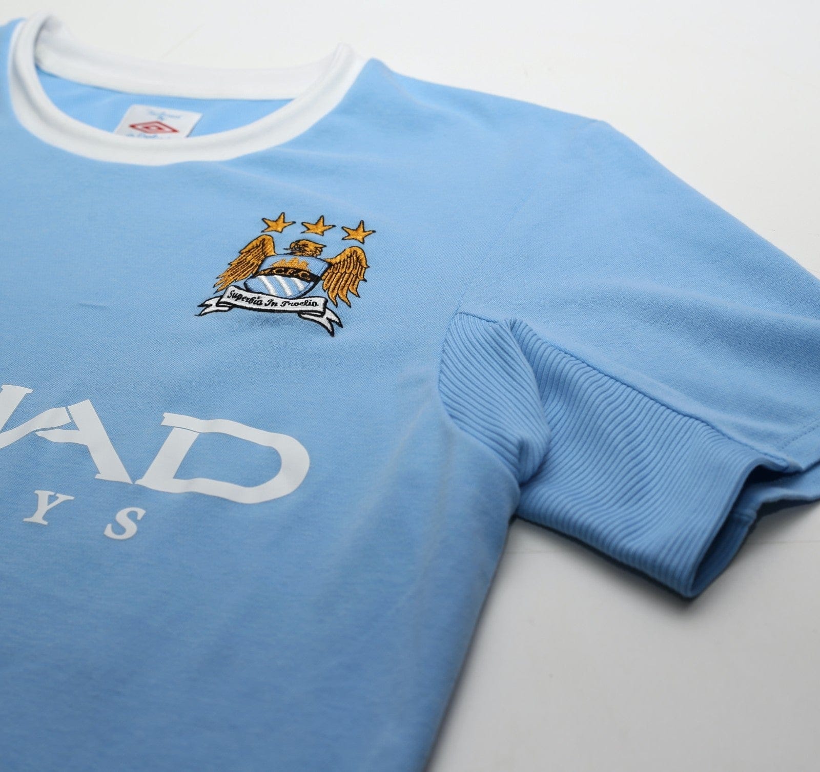 2010/11 BALOTELLI #45 Manchester City Vintage Umbro Home Football Shirt (S) 38