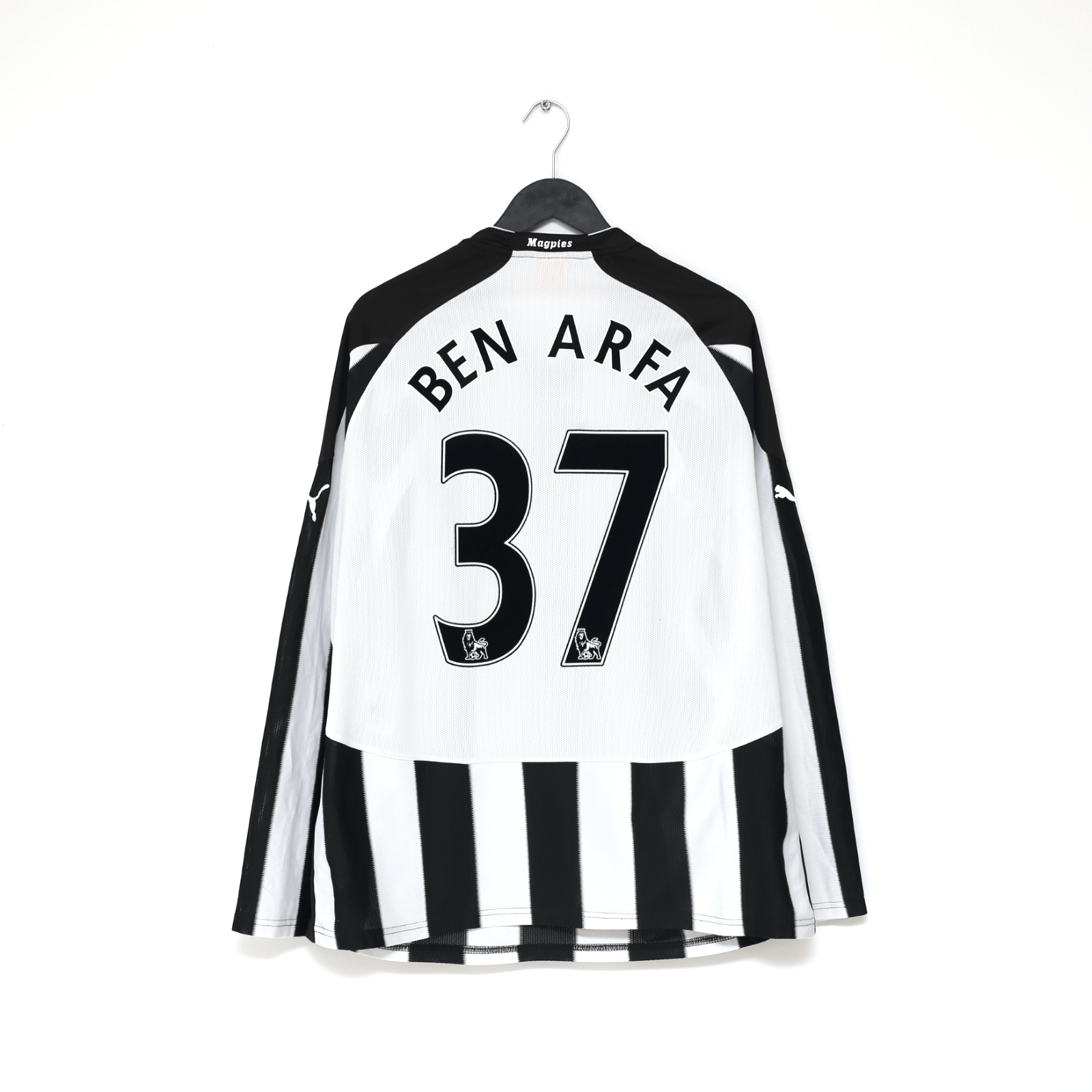 2010/11 BEN ARFA #37 Newcastle United Vintage PUMA L/S Home Football Shirt (XL)