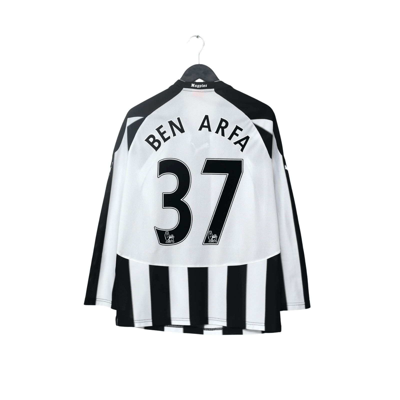 2010/11 Ben Arfa #37 Newcastle United Vintage PUMA LS Home Football Shirt (M)
