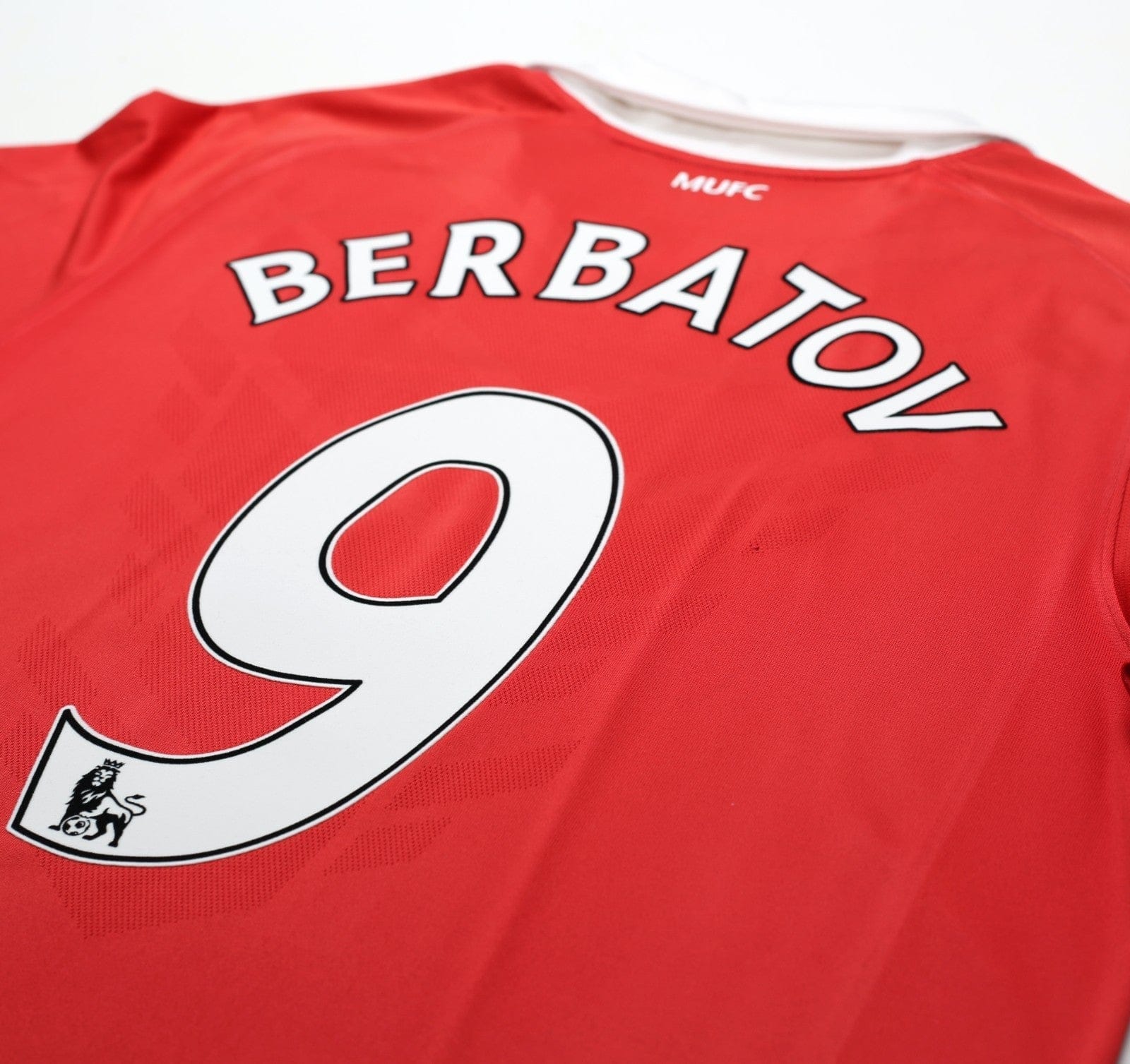 2010/11 BERBATOV #9 Manchester United Vintage Nike Home Football Shirt (L)