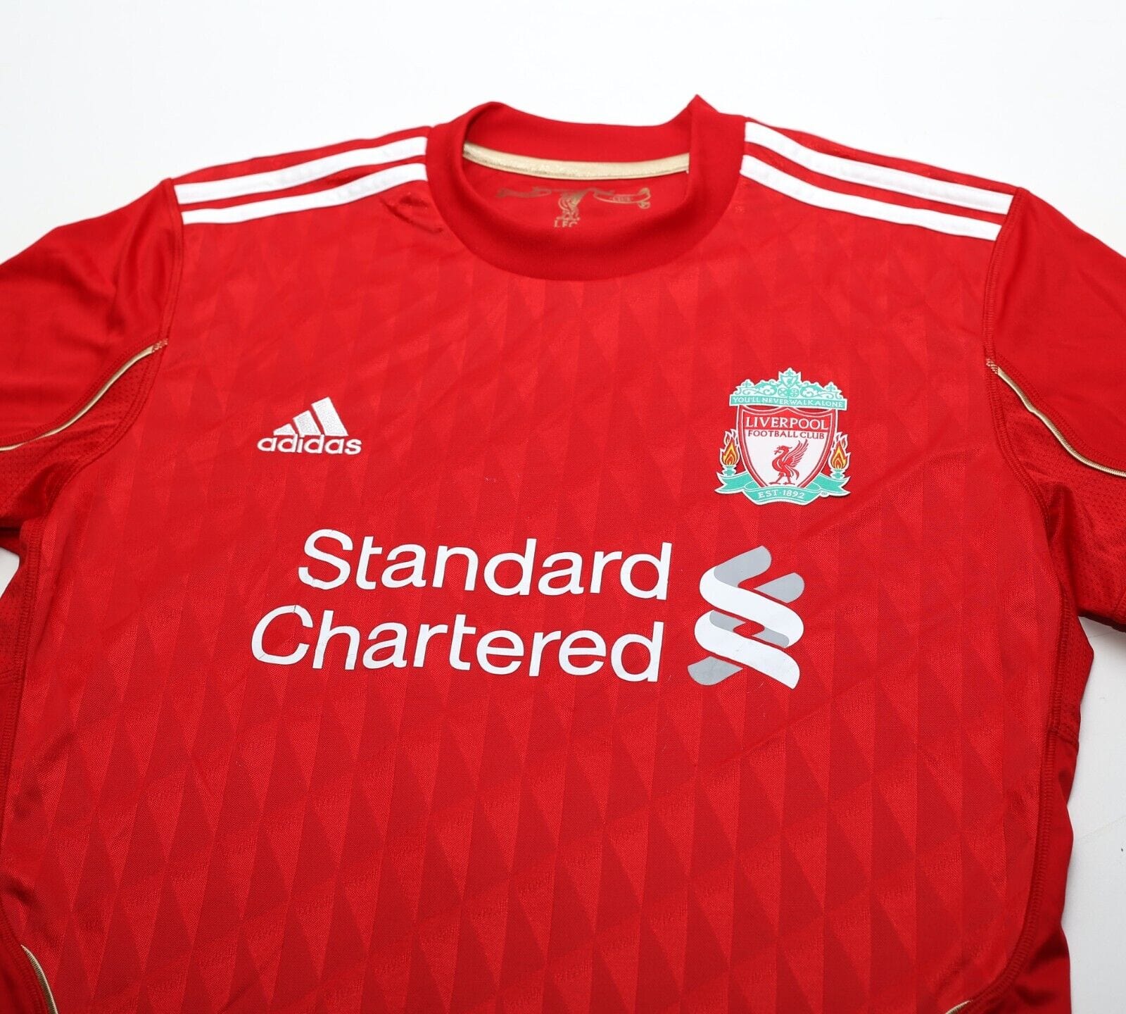 2010/11 CARROLL #9 Liverpool Vintage adidas Home Football Shirt Jersey (M)